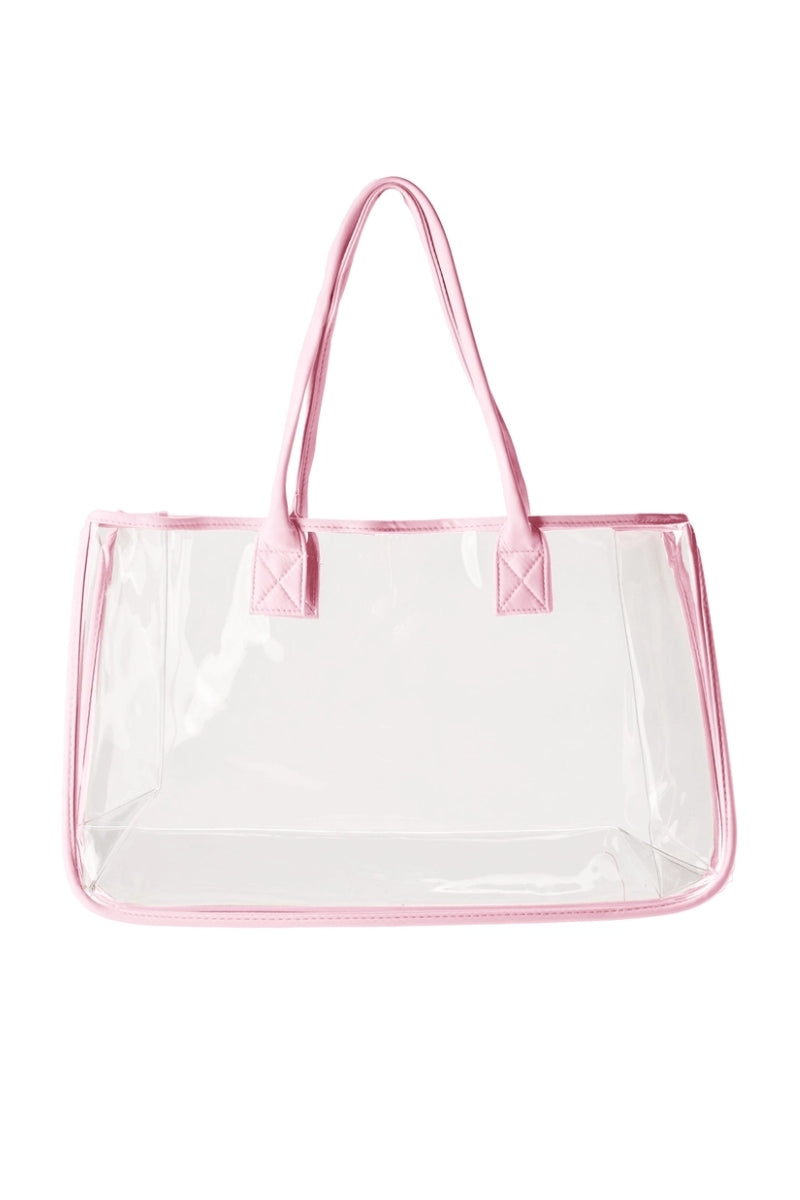 Jayne Oversized Transparent Tote-Blush、mySite、hinf8tx79