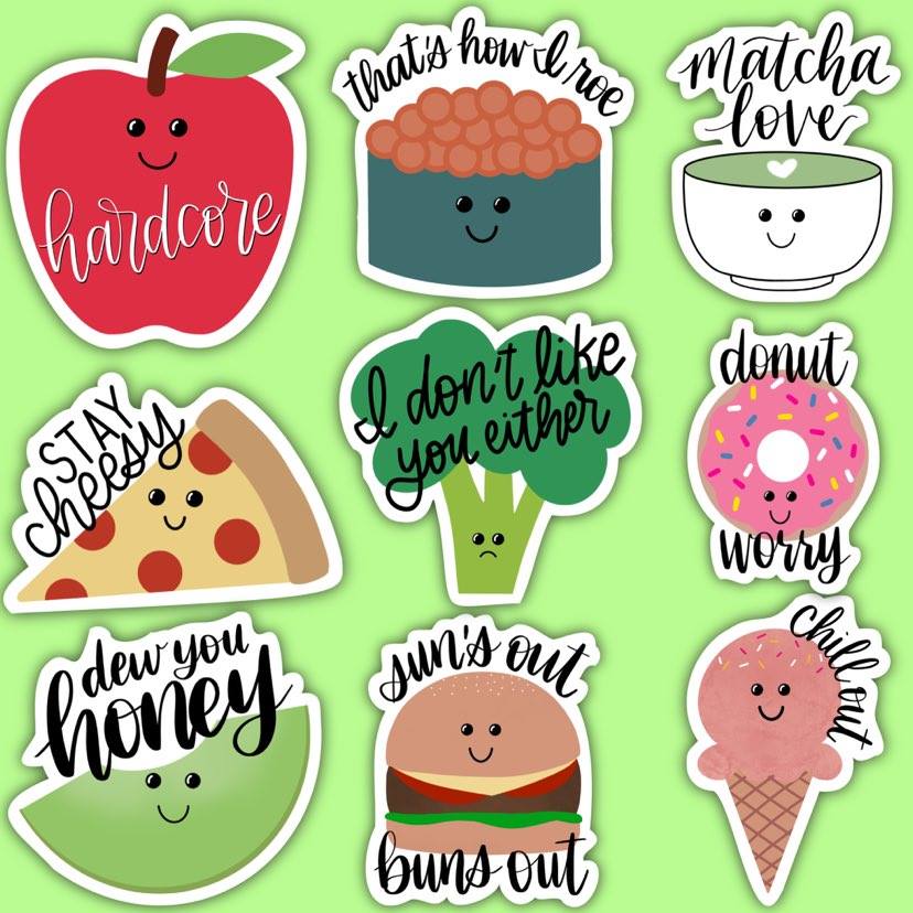  Food Pun Sticker Pack、mySite、elrpsem3k