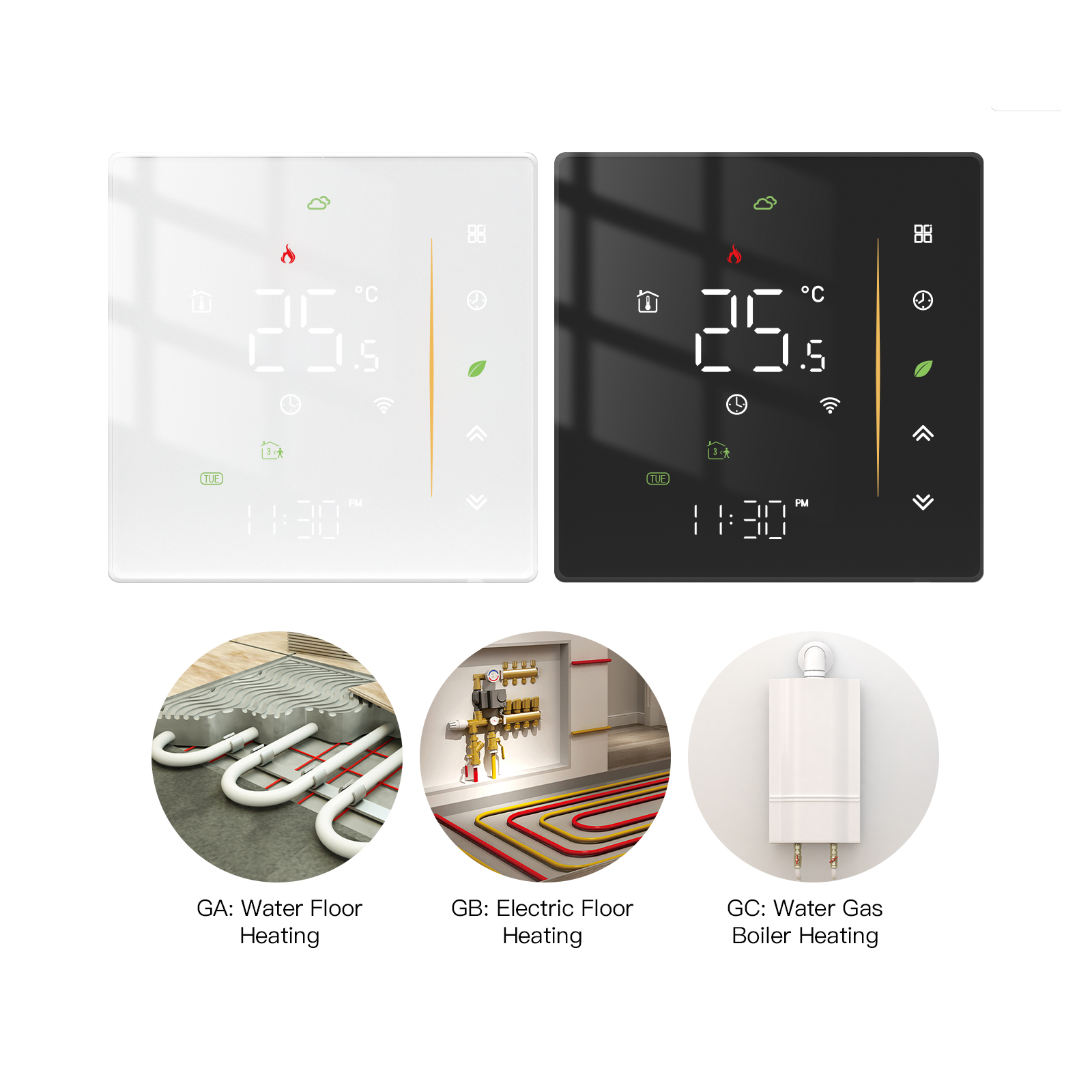 Zigbee Smart Thermostat Gas/Water Heater, Room Thermostat Digital Programmable、mySite、fannypackpong