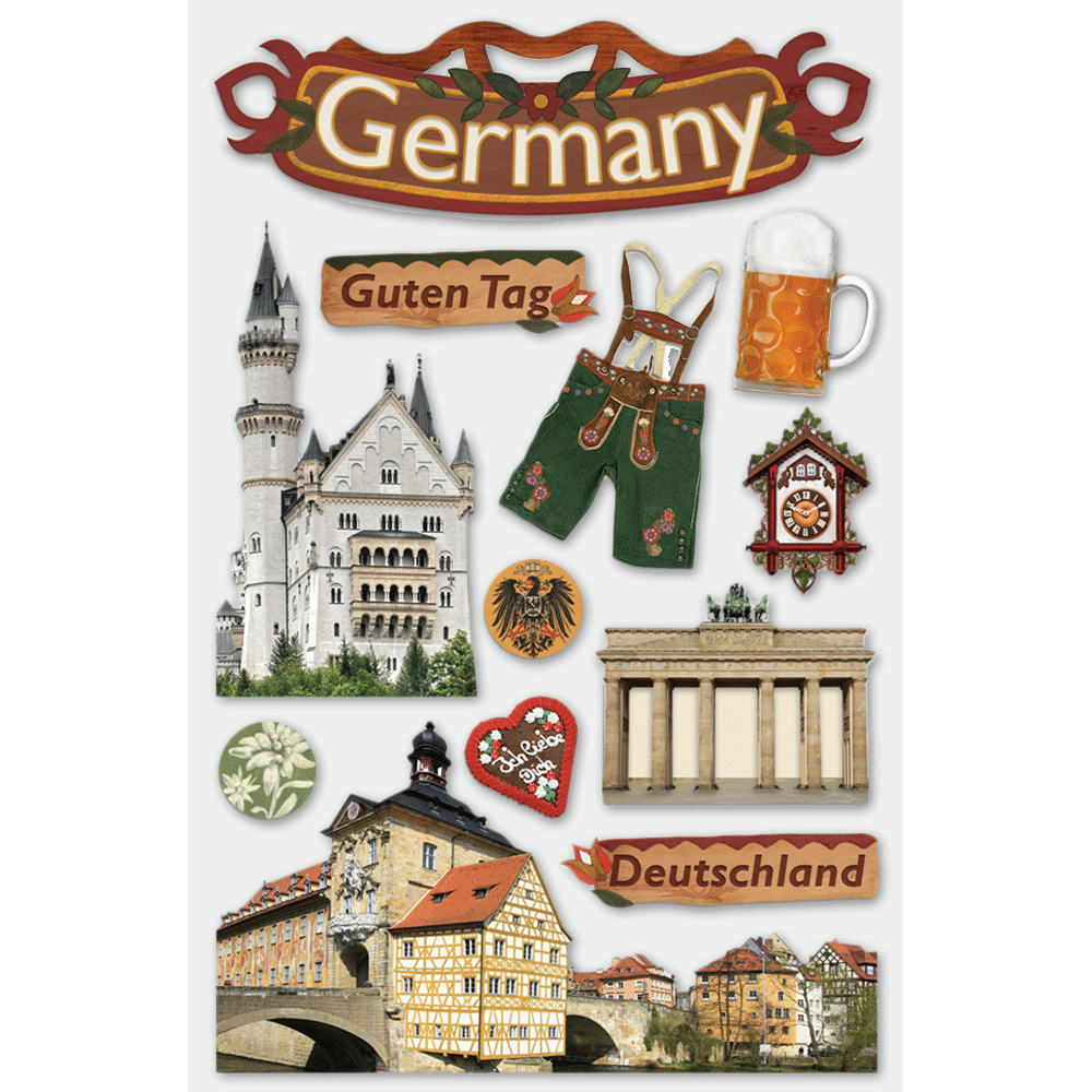  Germany 3-D Stickers、mySite、ghnorth