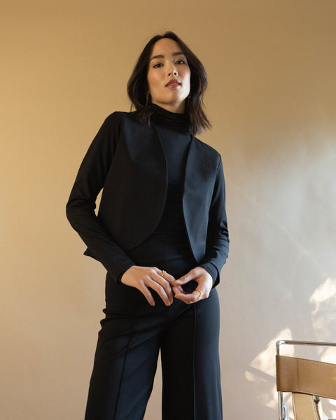 Ripley Rader Ponte Knit Bolero, Black - Final Sale、mySite、noshort