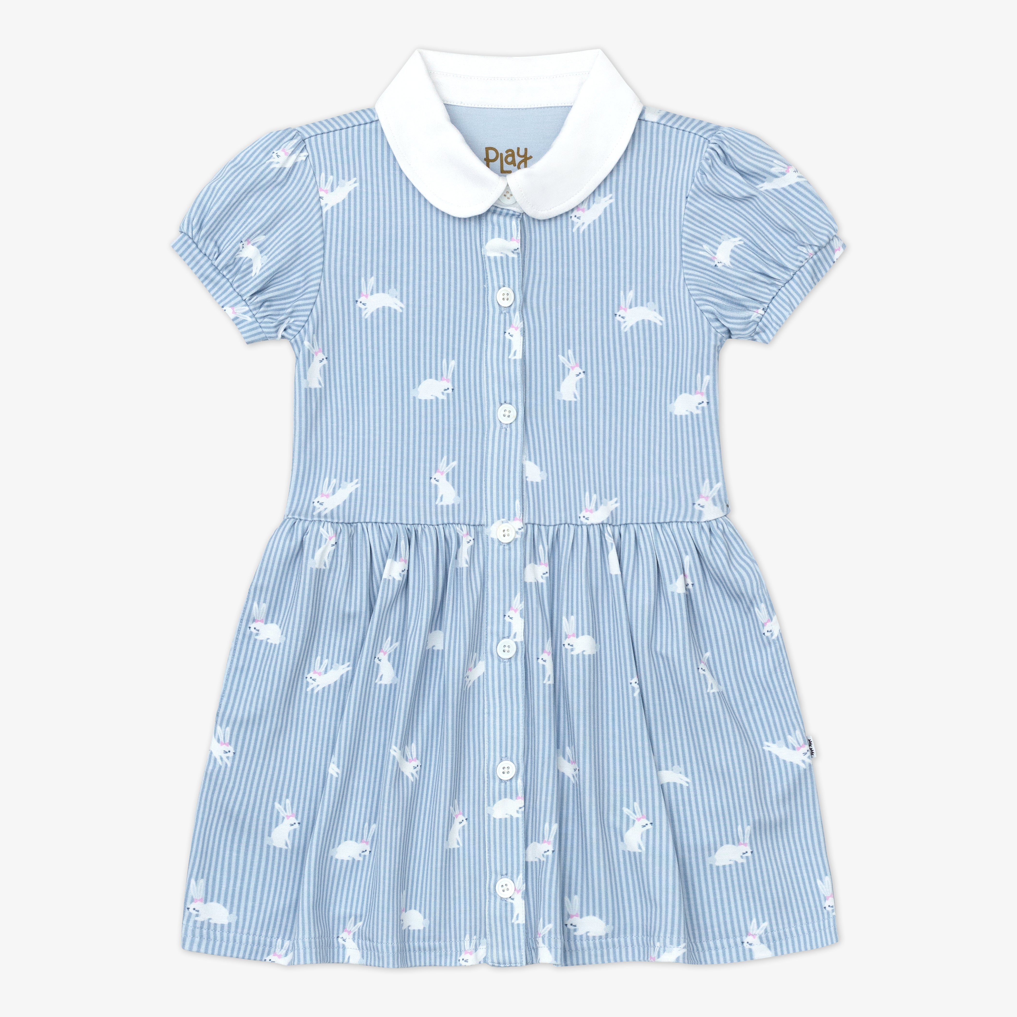 Bunny Stripe Button Down Dress、mySite、g9winljtr