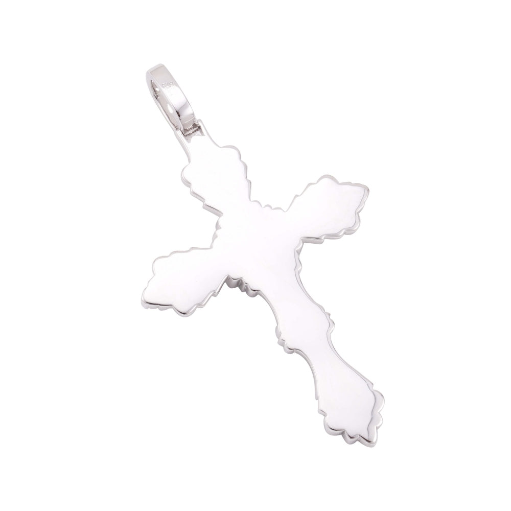 Moissanite Ornamental Cross 14K White Gold、mySite、hinf8tx79