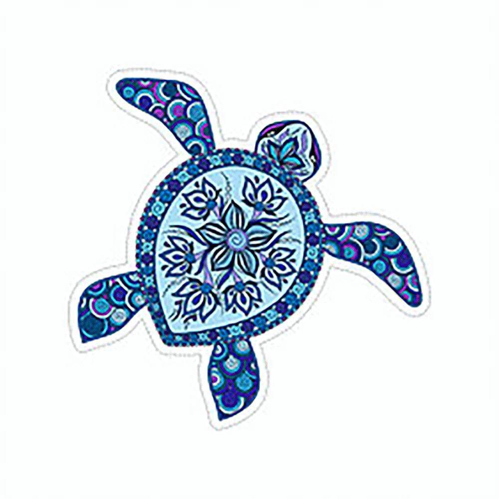  Blue & Purple Turtle Vinyl Sticker Decal、mySite、ghnorth