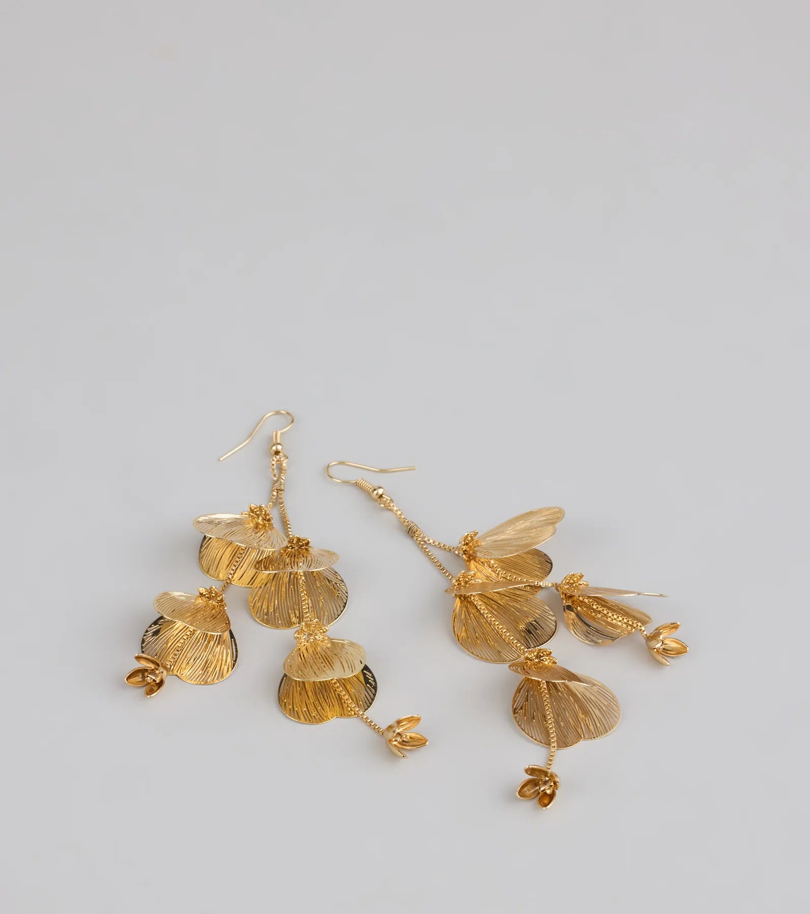  Natural Elegance Flower Petal Earrings、mySite、justintrudeaud