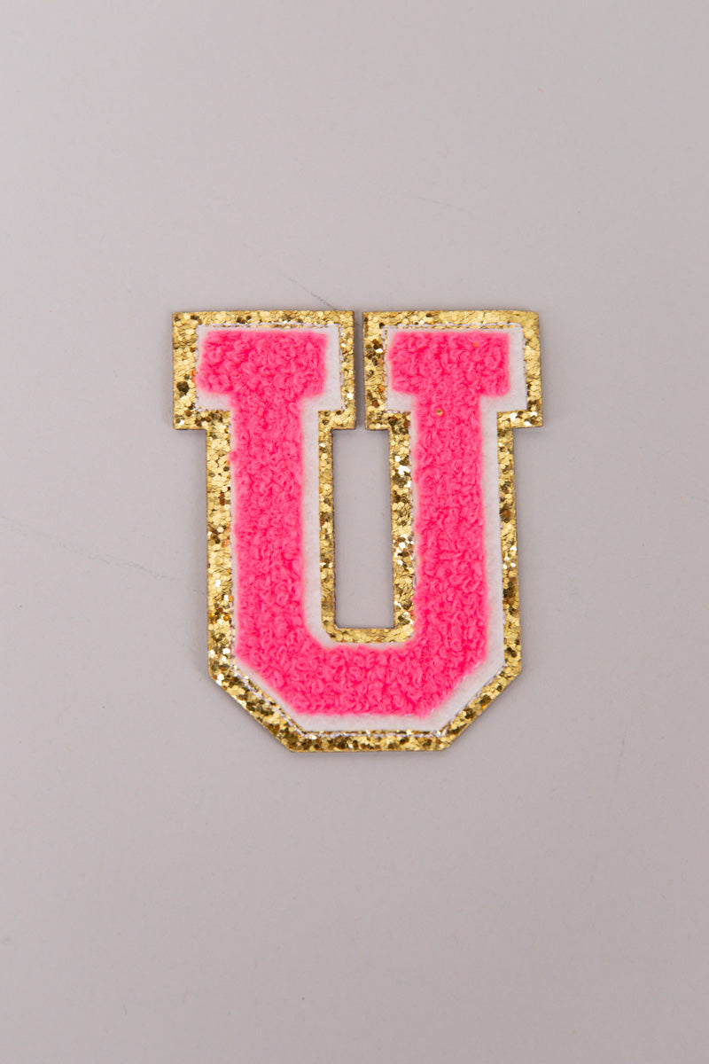 Chenille Adhesive Letter Patches- Hot Pink 5.5cm、mySite、hinf8tx79