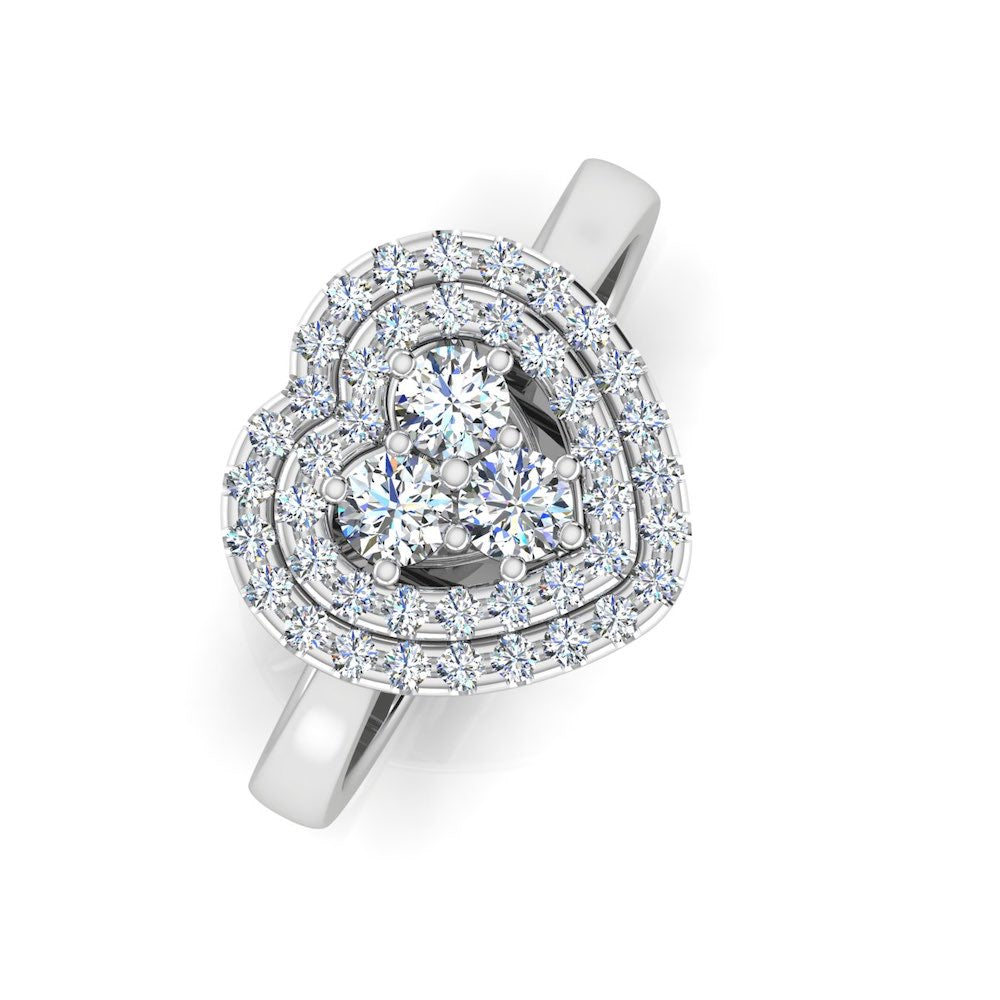 Heart Halo Brilliant Moissanite Engagement Ring、mySite、hinf8tx79