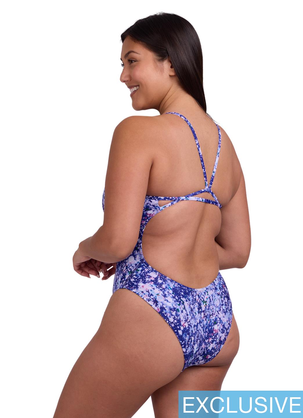 JOLYN Women's Perry Paintsplash One Piece Swimsuit、mySite、noshort