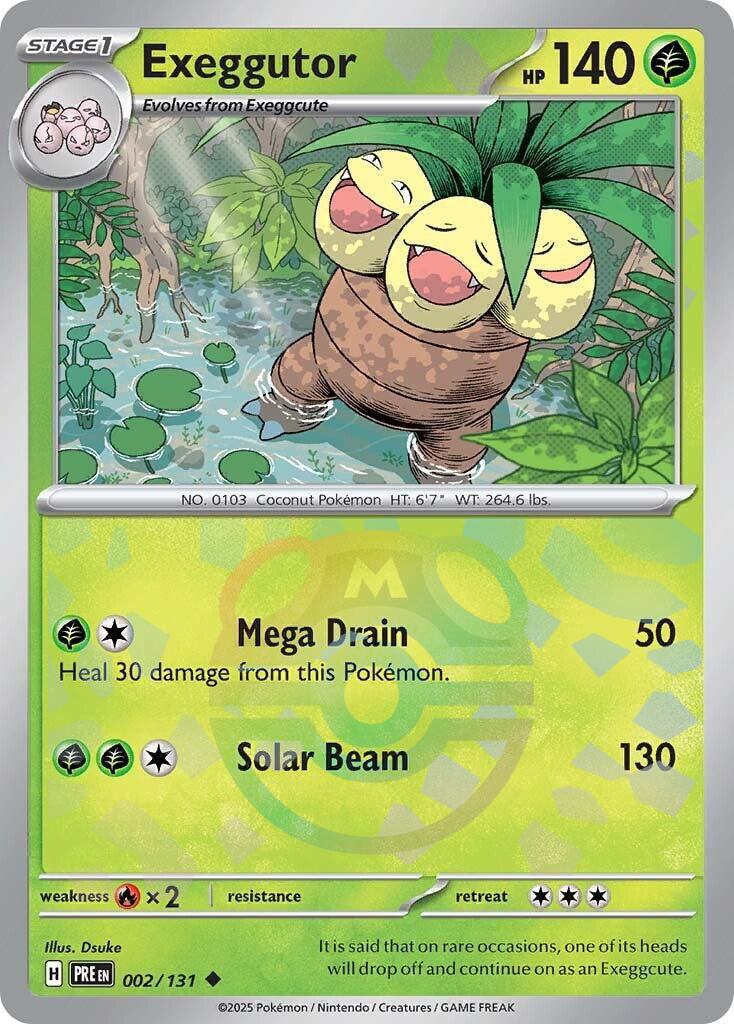 Exeggutor (002/131) (Master Ball Pattern) Scarlet & Violet: Prismatic Evolutions、mySite、waistdrama