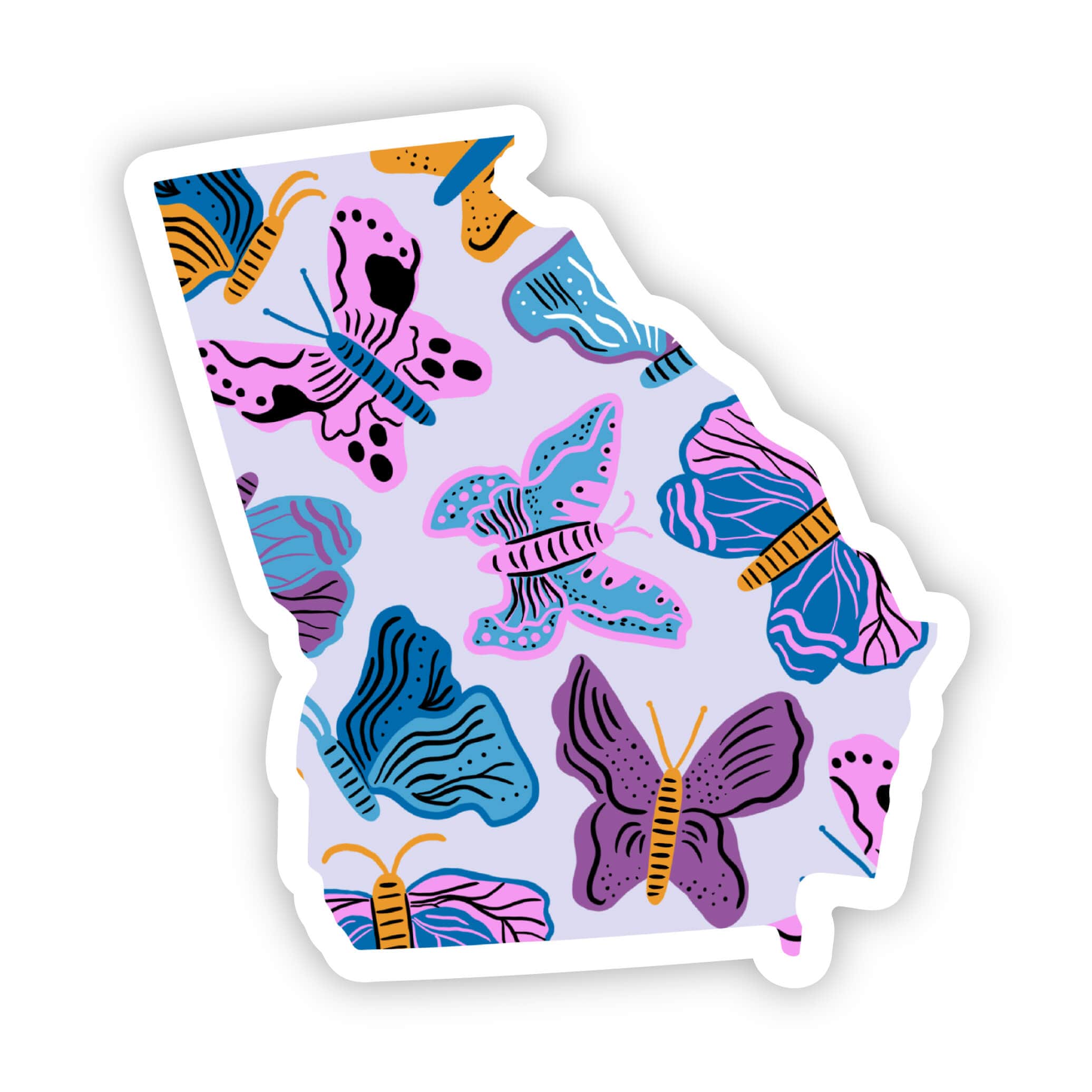  Georgia Sticker - Moth & Butterfly、mySite、elrpsem3k