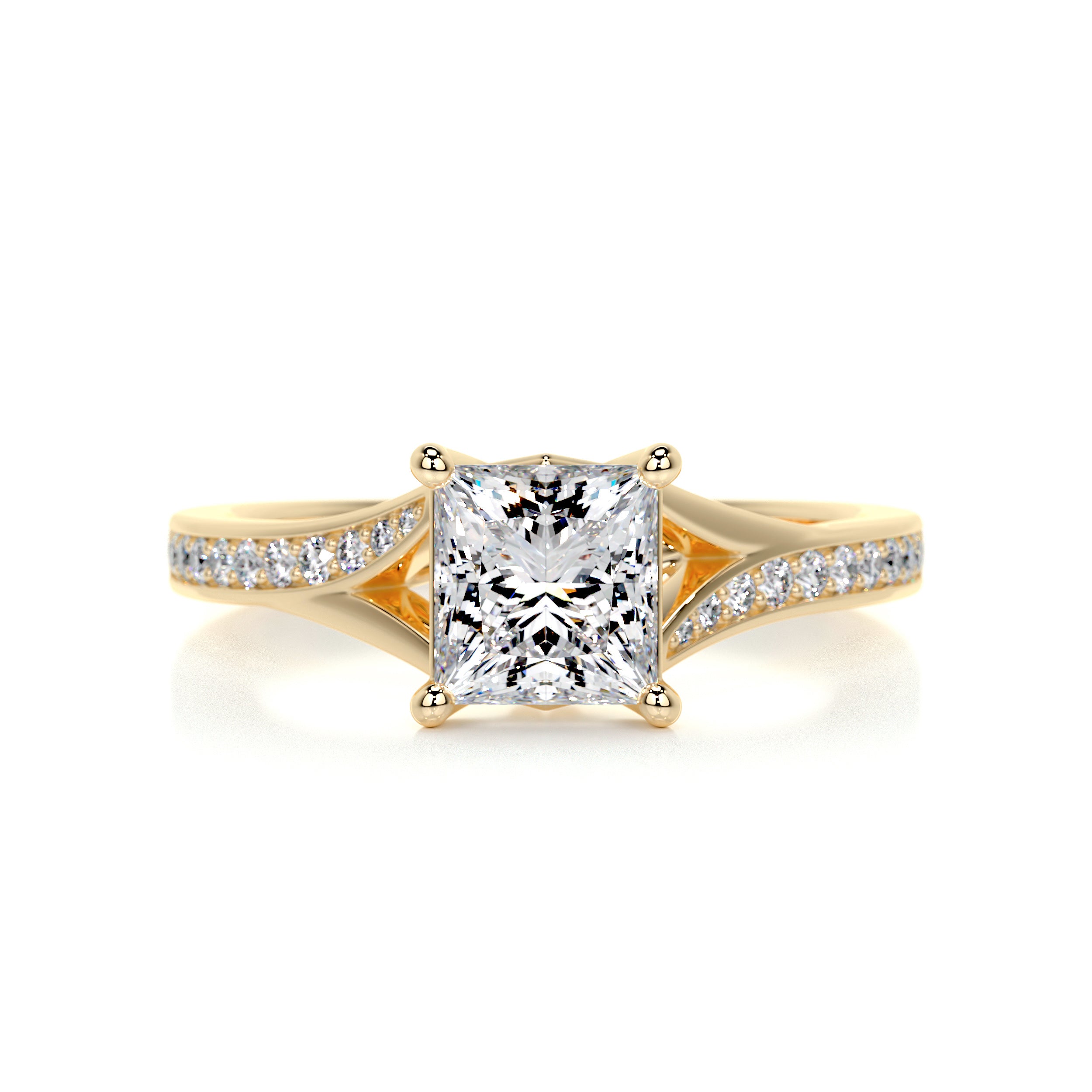 Alexandria Diamond Engagement Ring -18K Yellow Gold、mySite、hinf8tx79
