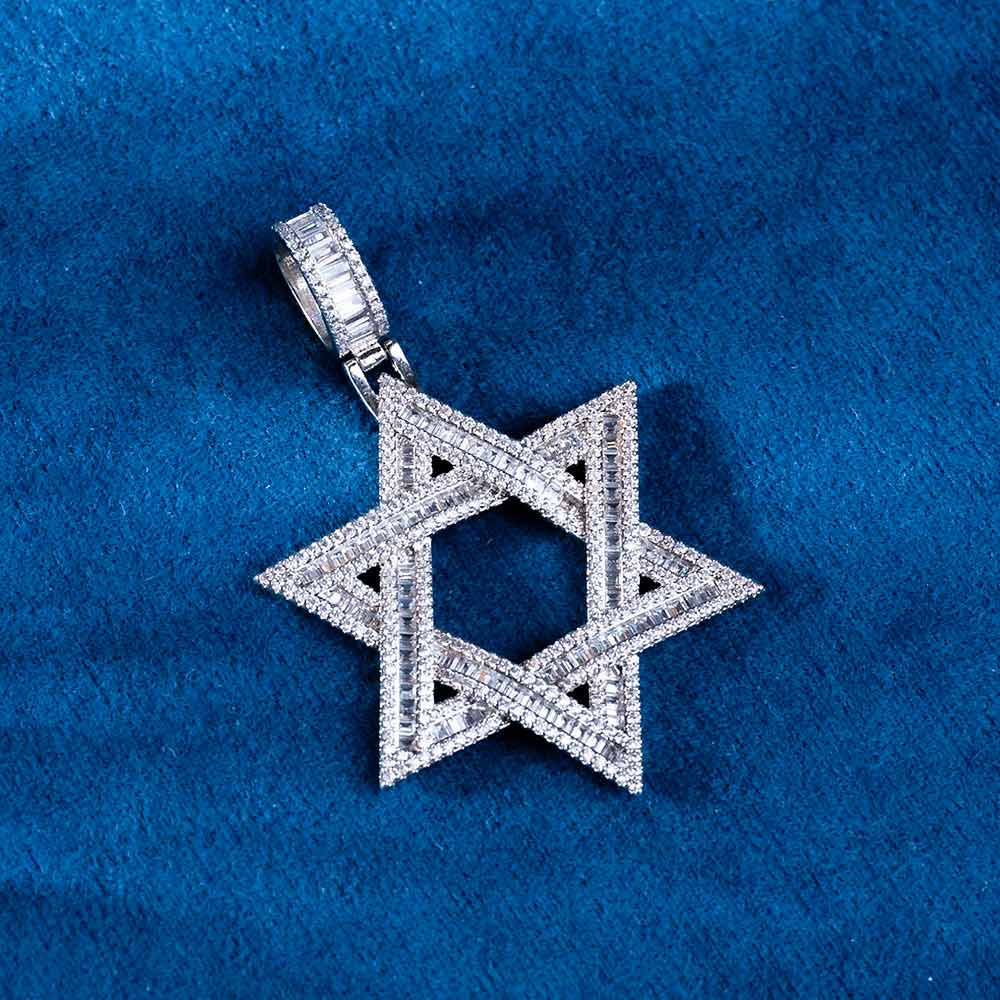 Moissanite Star of David Pendant 14K Gold、mySite、hinf8tx79