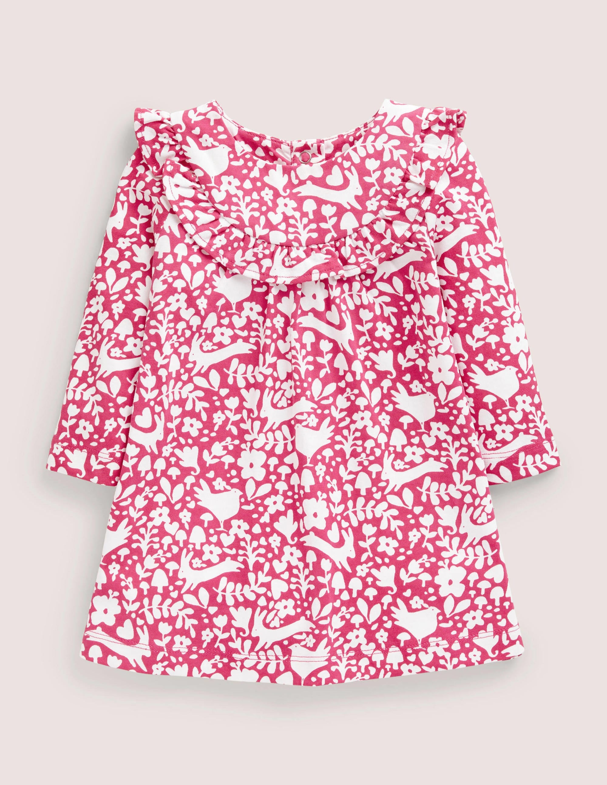  Printed Long Sleeve Dress-Sweet Pink Woodland、mySite、ashleygrahame