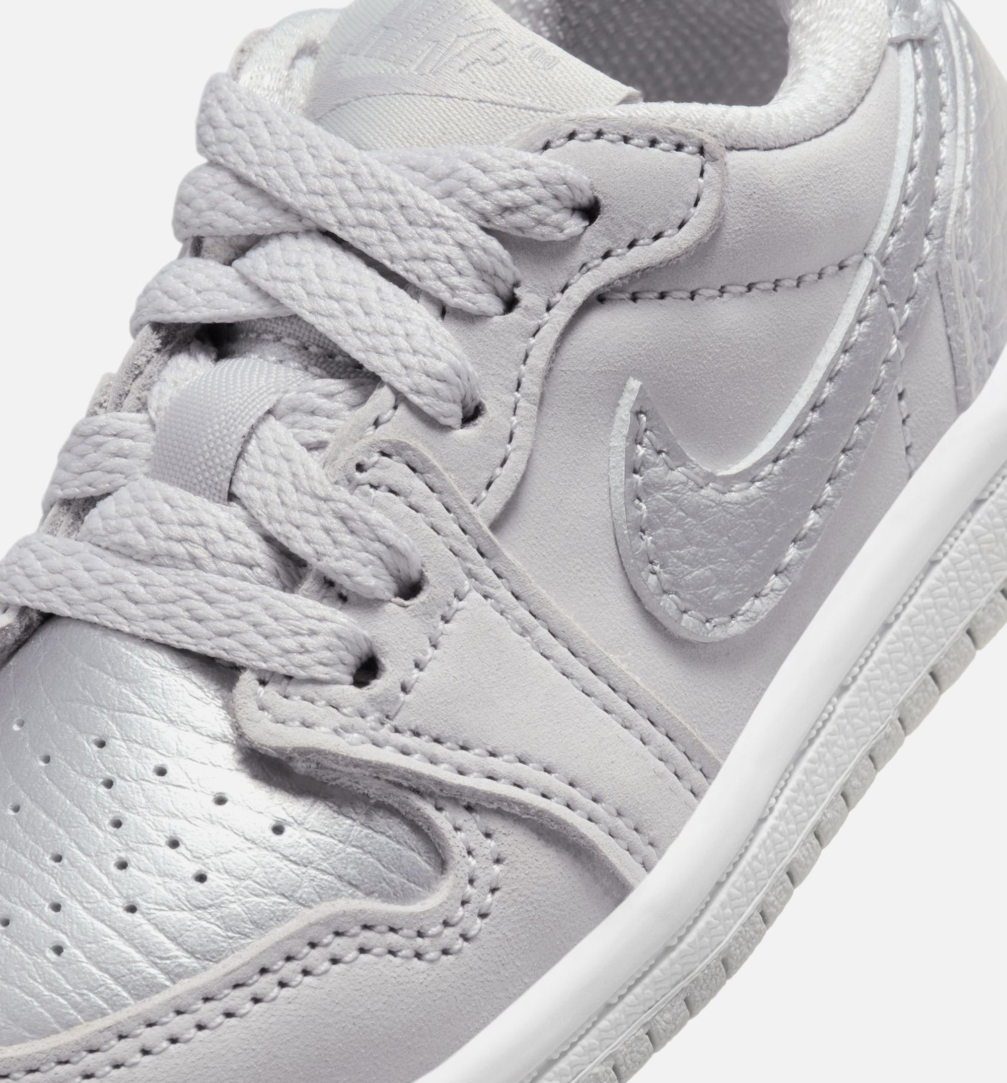 Air Jordan 1 Retro Low OG Silver Infant Toddler Lifestyle Shoe - Neutral Grey/Metallic Silver/White、mySite、dreamappss