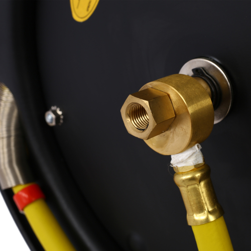 Air Reel Retractable 3/8" Inch x 50' Feet Premium Commercial Flex Hybrid Polymer Hose Max 300 PSI Heavy Duty Steel Frame、、eastwooduniform