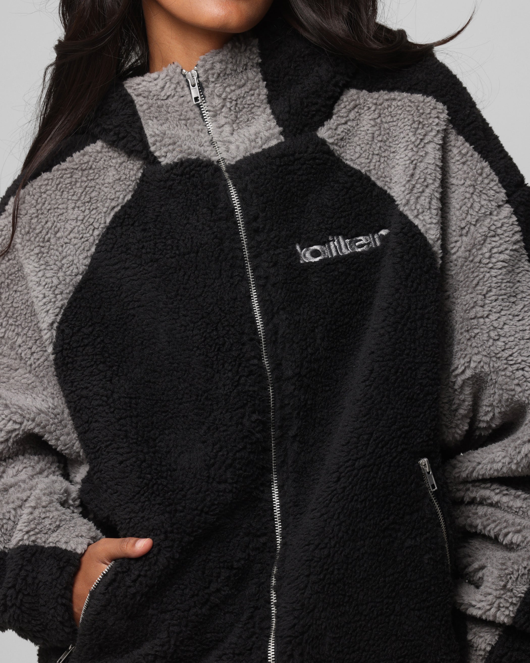 Loiter Speedway Fleece Jacket Black/Grey、mySite、zt4zffjzw
