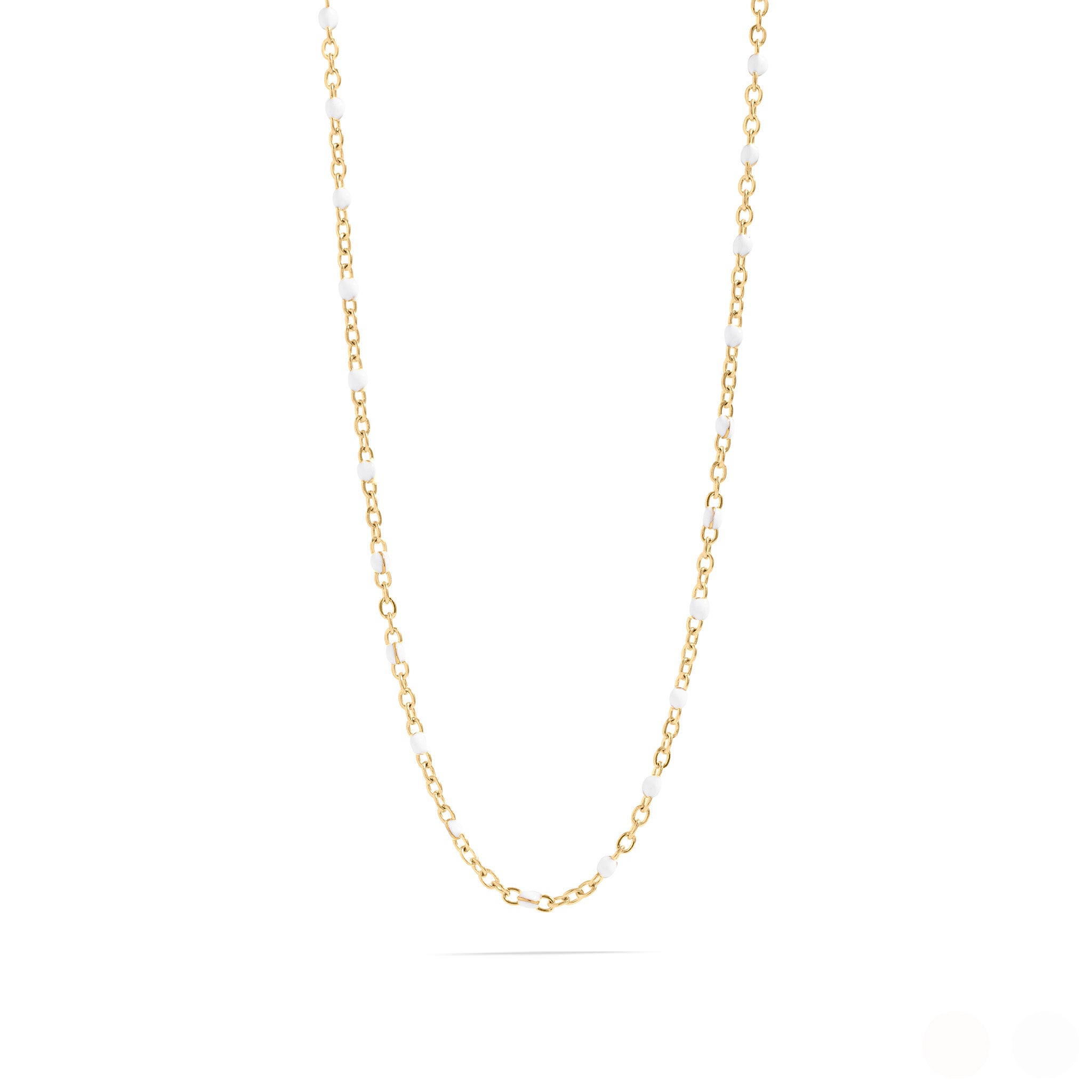 18K Gold PVD Stainless Steel Confetti White Chain Necklace / CHN0092、mySite、dreamappss