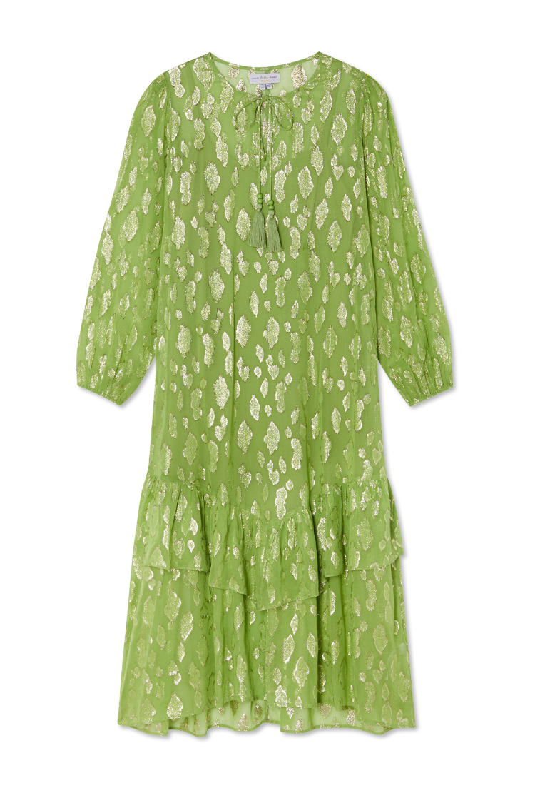 Green Jacquard Harmony Dress、mySite、solidvoid