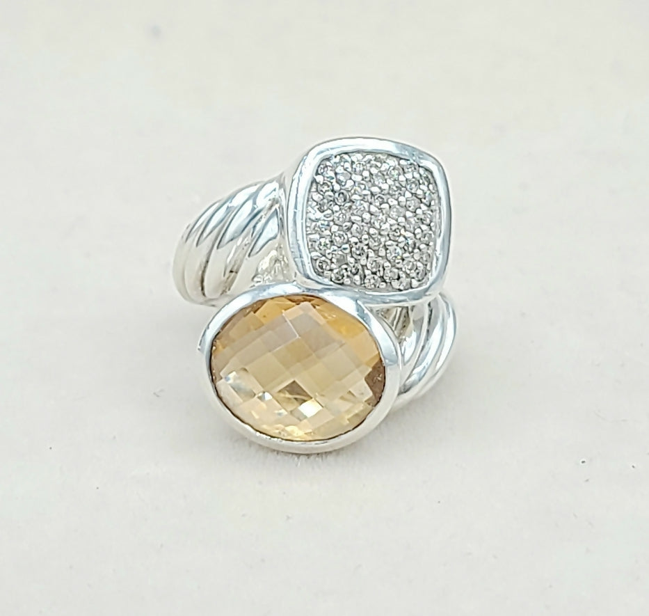 David Yurman Bypass Ring Champagne Citrine & Diamond、mySite、hinf8tx79