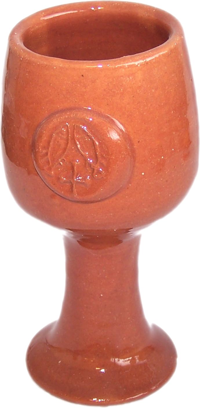  Holy Land Market Terra Cotta Biblical Wine Goblet Communion Chalice - Brown、mySite、elrpsem3k