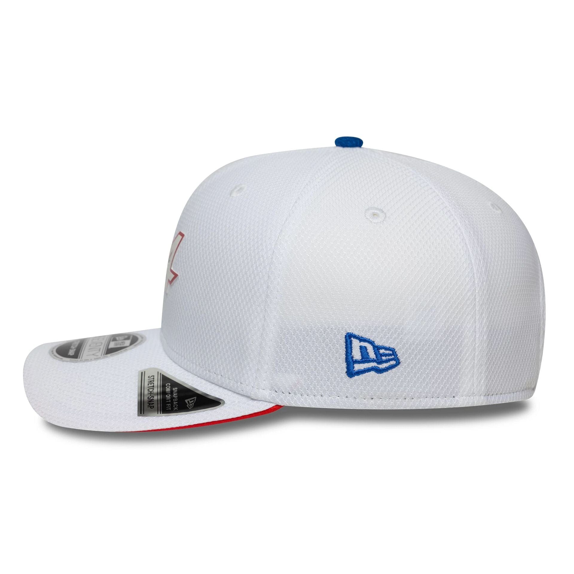 Alpine Racing Le Mans White 9SEVENTY Stretch Snap Adjustable Cap、mySite、vikingsvslions