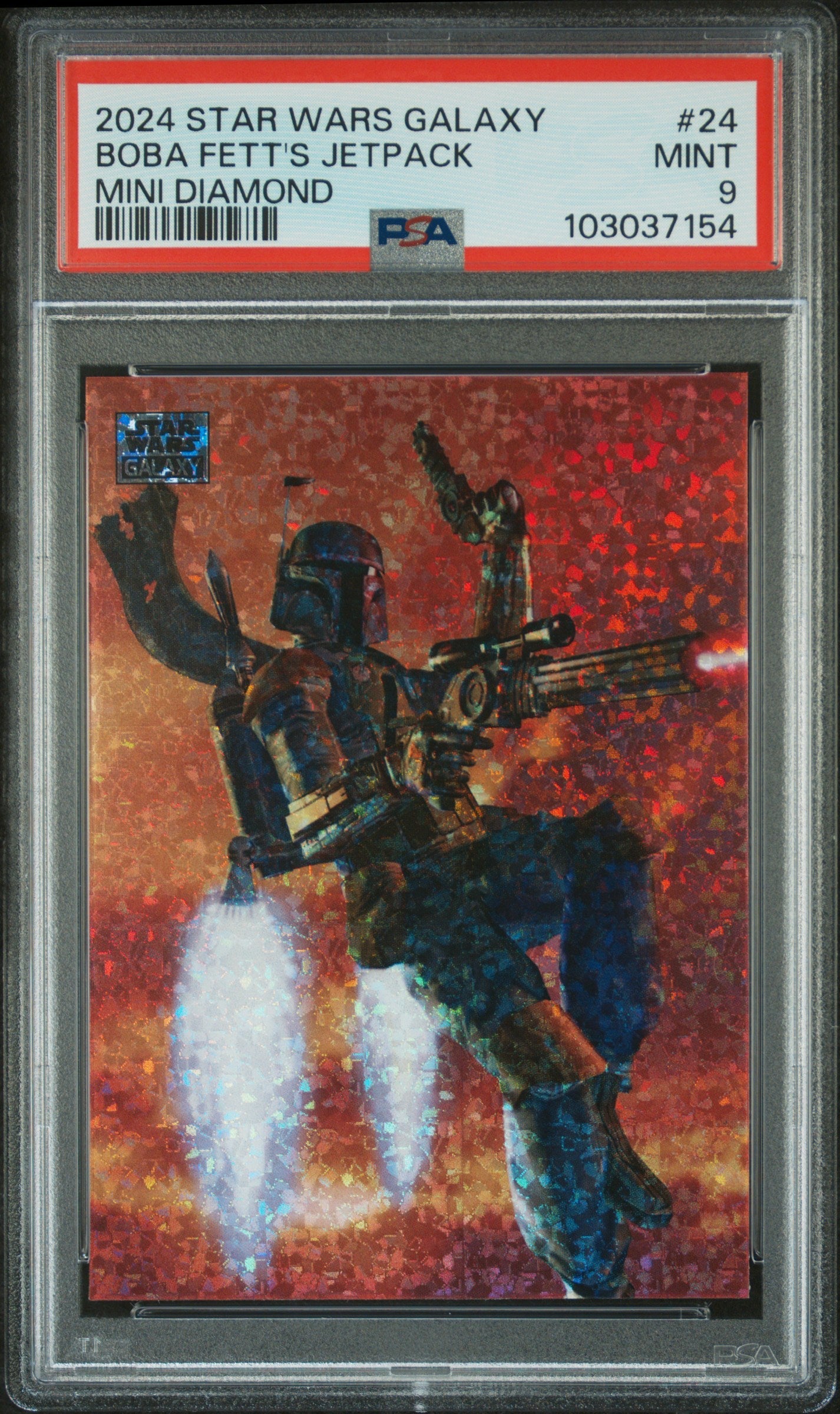 Boba Fett's Jetpack #24 Mini Diamond PSA 9 Topps Chrome Star Wars Galaxy 2024、mySite、waistdrama