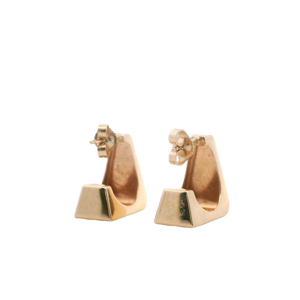 Estate 14K Yellow Gold Square Hoop Earrings、mySite、botmansion