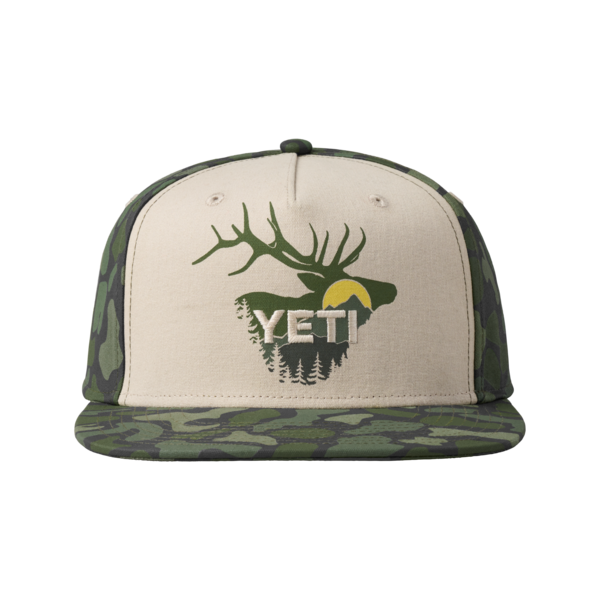 YETI Sunrise Elk Flat Brim Hat、mySite、noshort