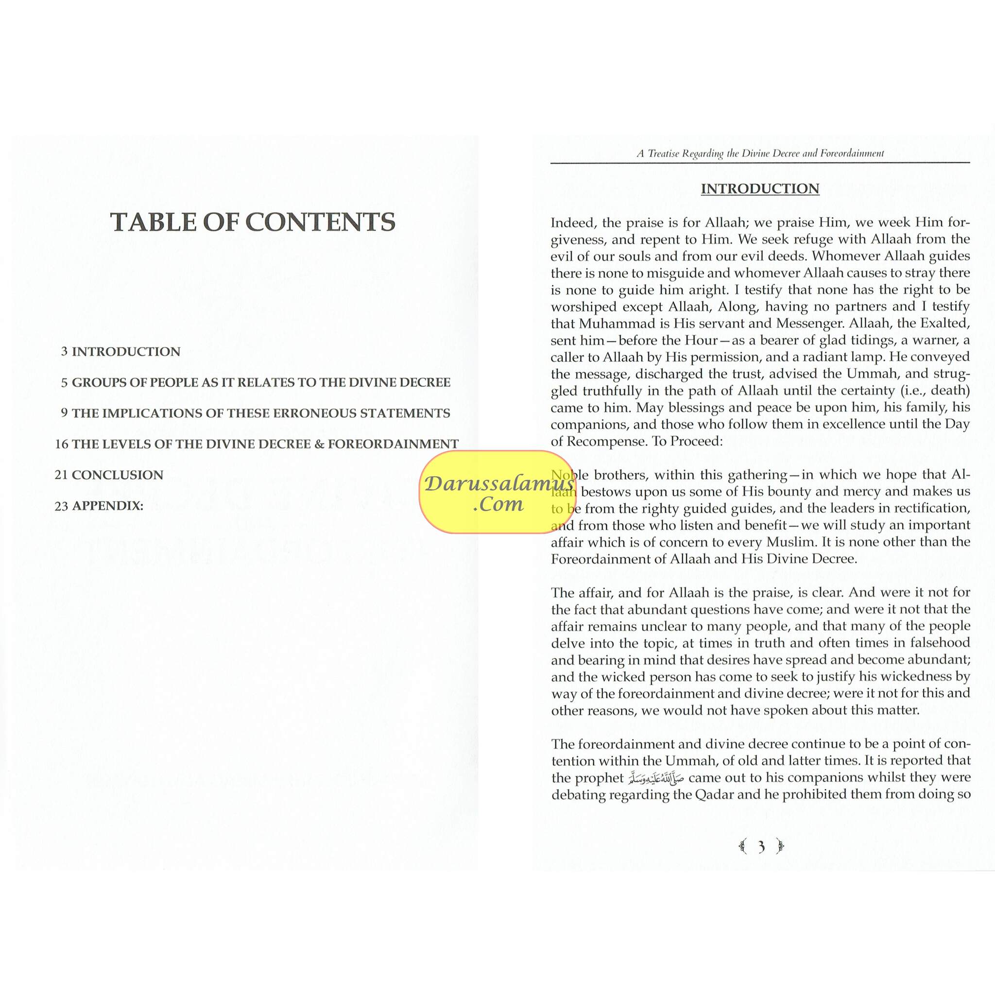 A Treatise Regarding the Divine Decree and Foreordainment By Shaykh Muhammad Al-Uthaymin、mySite、topwebapps