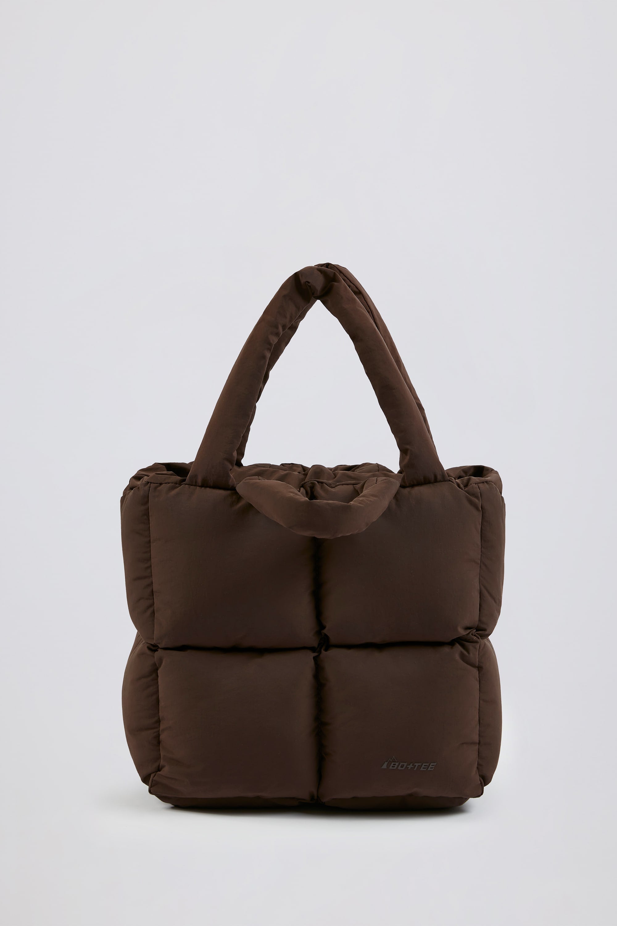 Quilted Puffer Bag in Mahogany、mySite、solidvoid