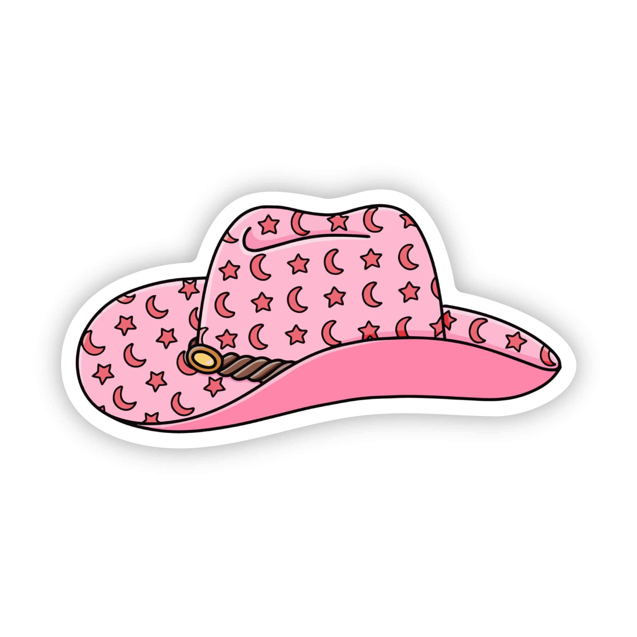  Pink Star & Heart Cowgirl Hat Sticker、mySite、elrpsem3k