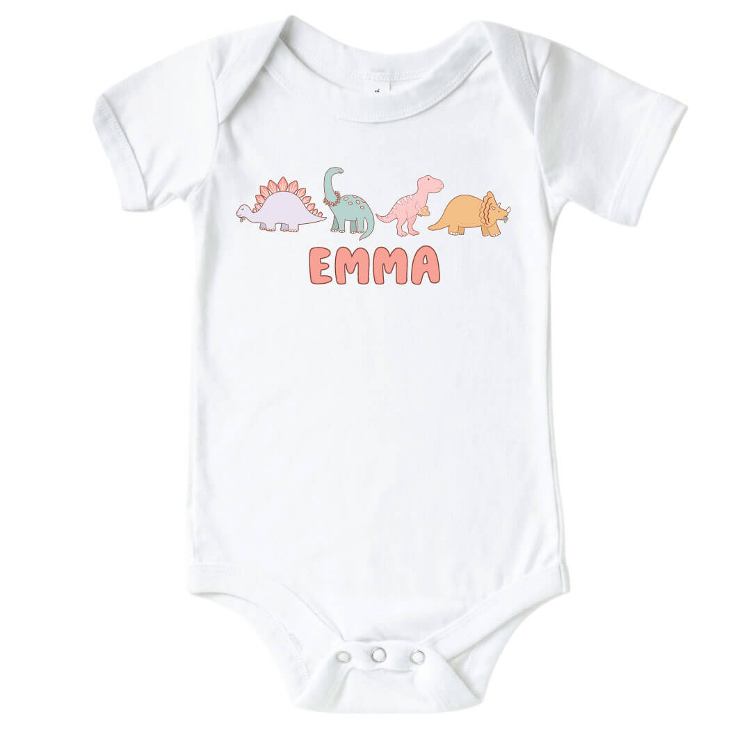  Personalized Dinos Graphic Bodysuit | White、mySite、layawaytickets