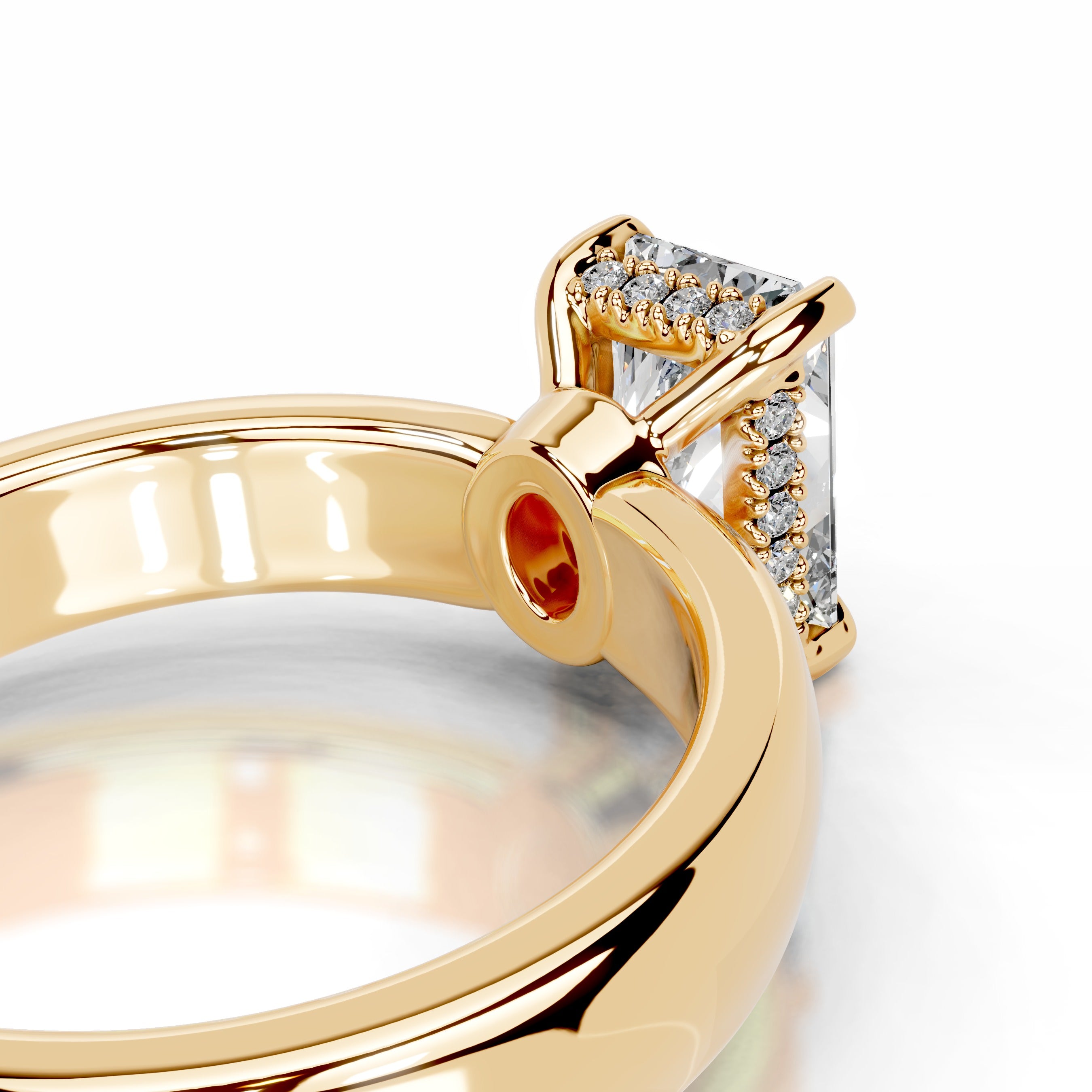 Lux Diamond Engagement Ring - 18K Yellow Gold、mySite、hinf8tx79