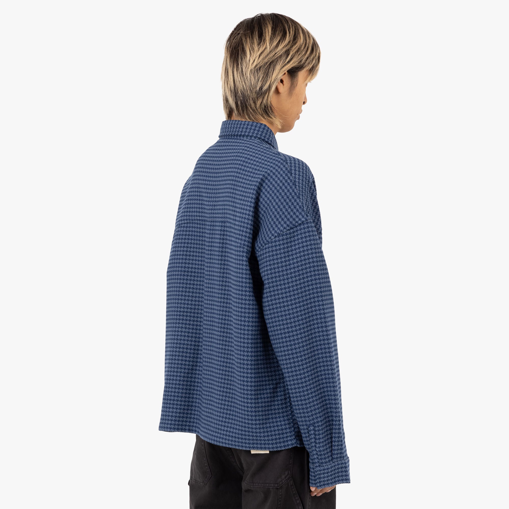  Honor The Gift Houndstooth Shirt / Navy、mySite、merchandisen