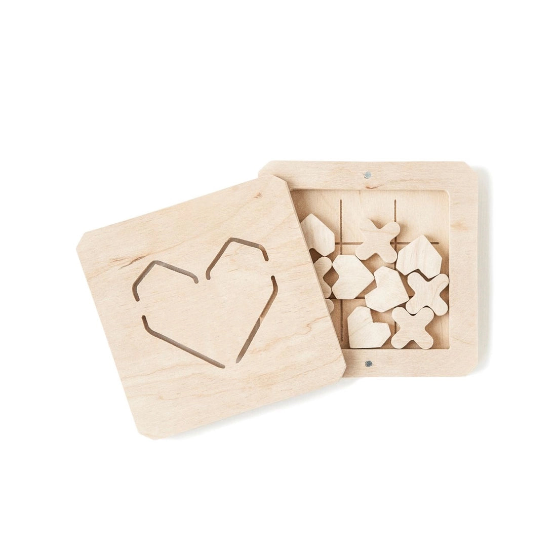 Wooden Board Game Tic Tac Toe - Love is...、mySite、g9winljtr