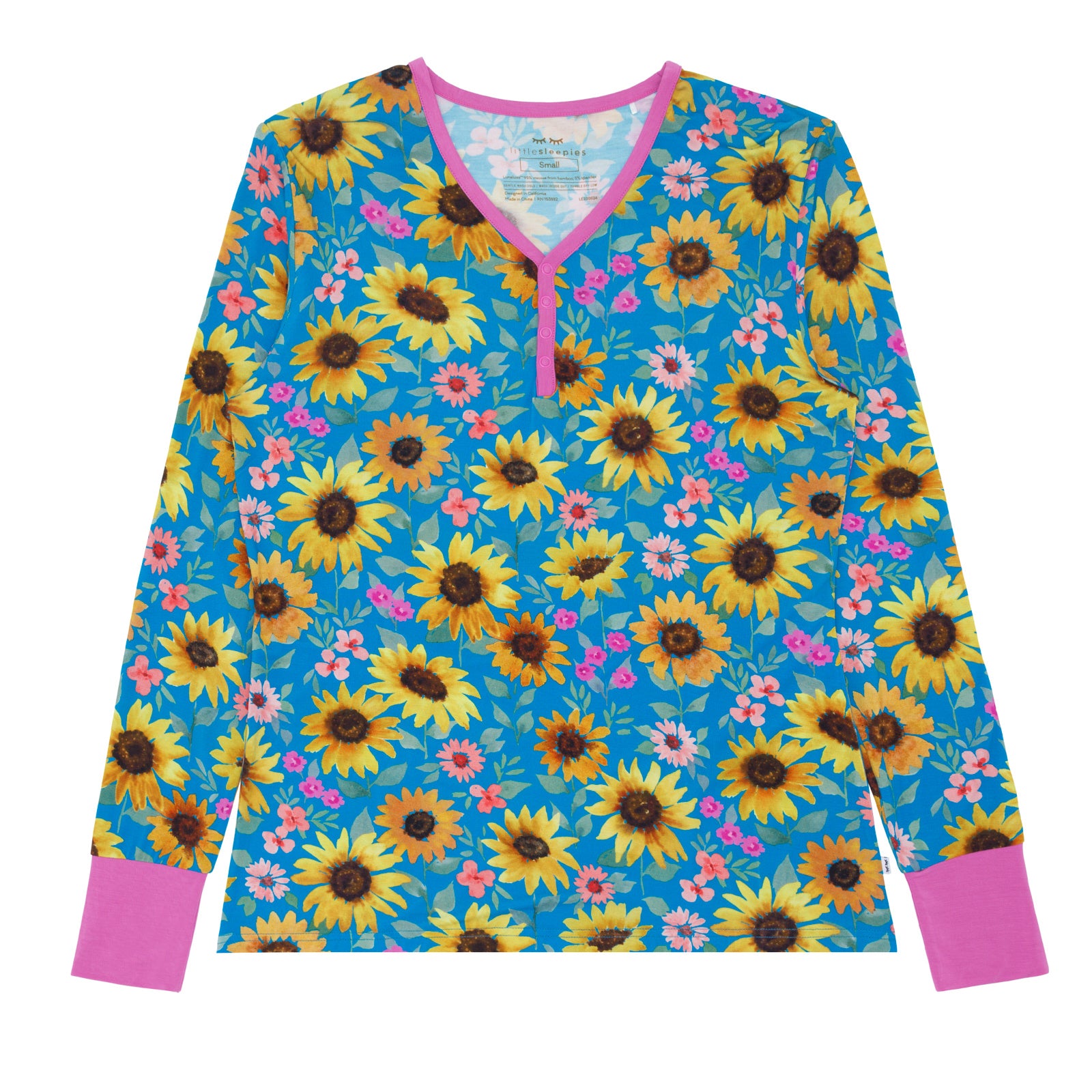Sunflower Fields Women's Pajama Top、mySite、g9winljtr