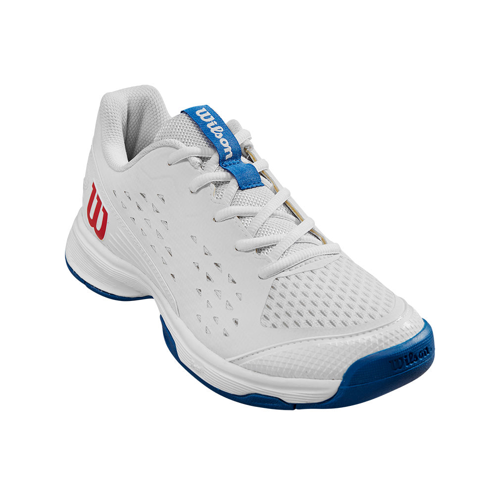 Wilson Rush Pro Junior Tennis Shoe (White/Blue)