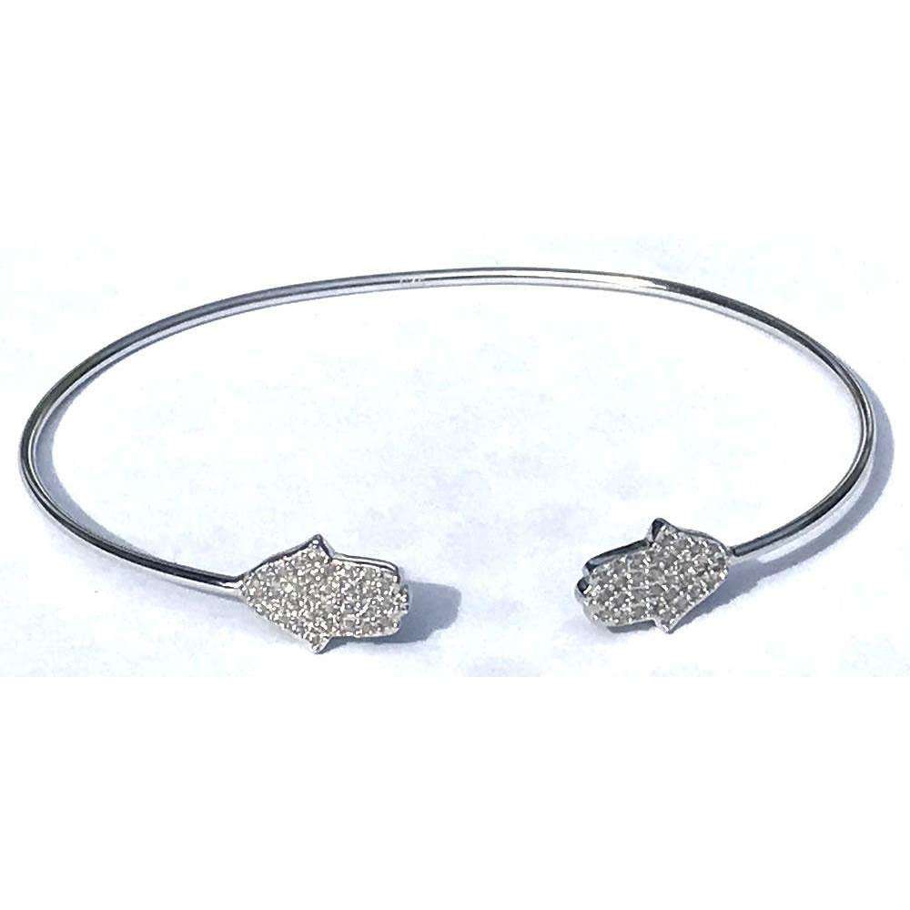 Agam Judaicart Silver Hamsa Crystal Bracelet、mySite、topwebapps
