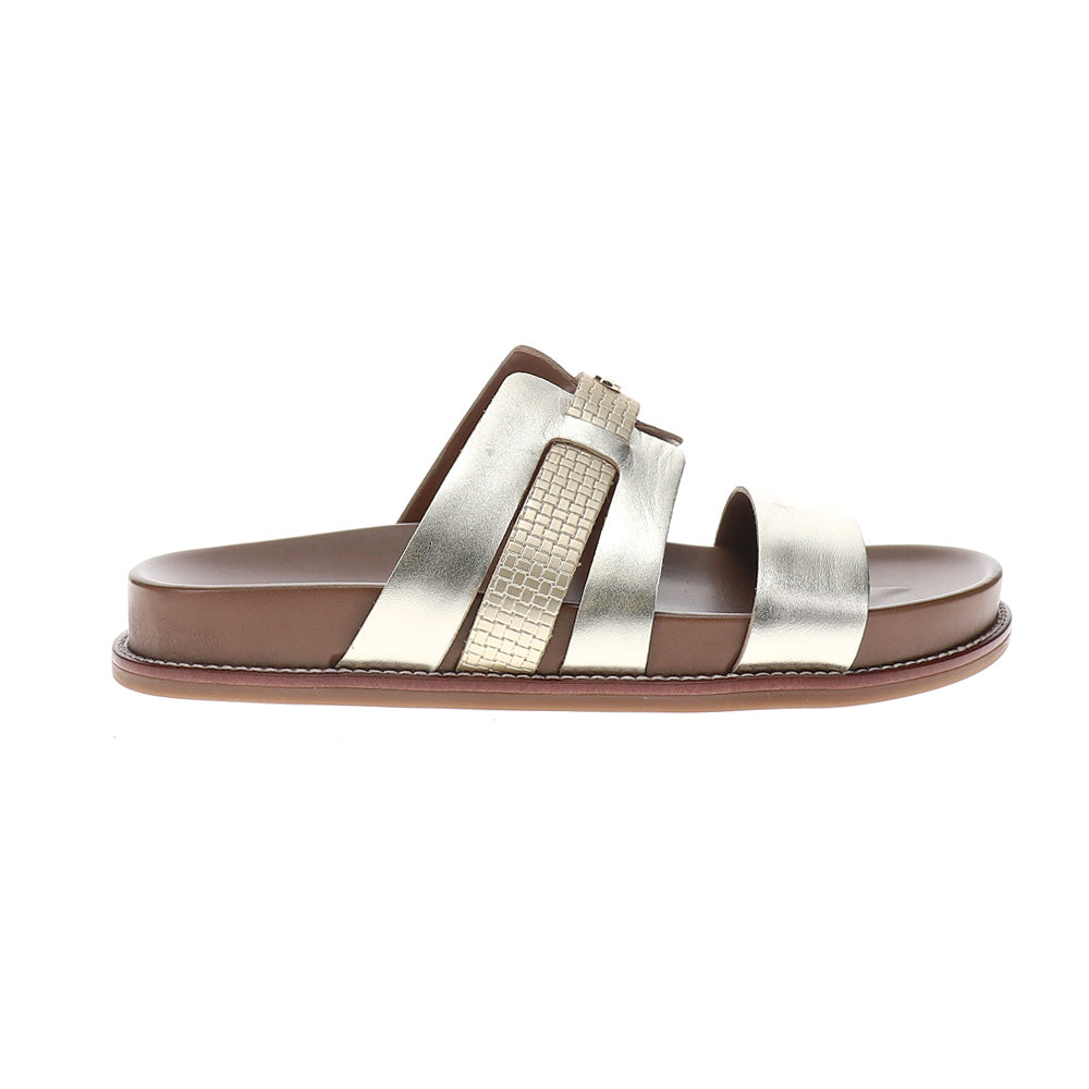 Trevin Metallic Slide Footbed Sandals、mySite、gtrtttuynbv