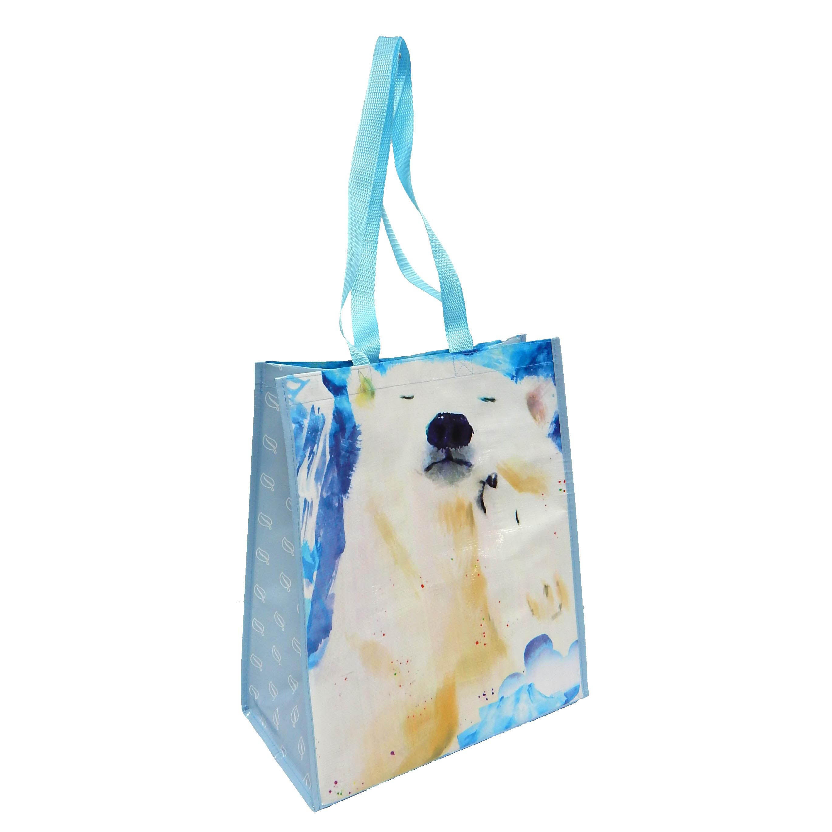Polar Bear Recycled Watercolor Tote Bag、mySite、g9winljtr