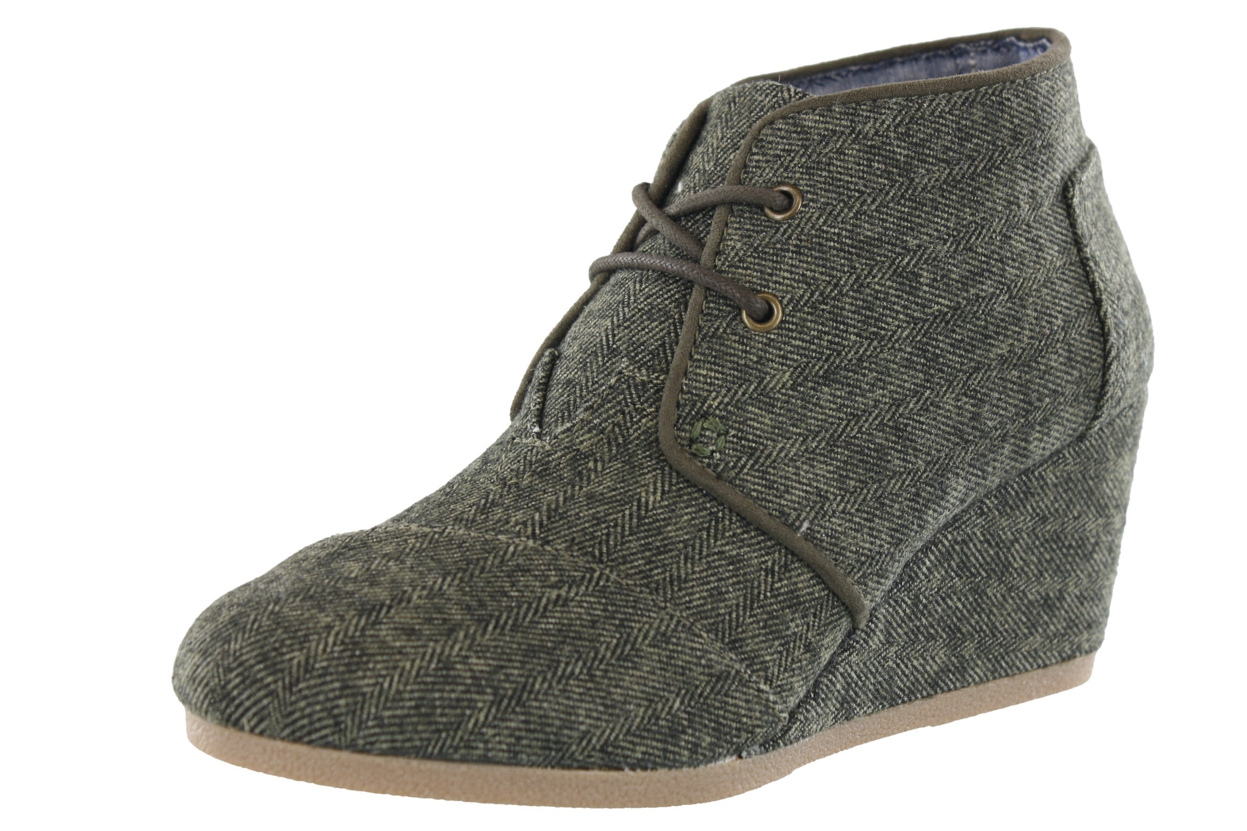 Toms Women Desert Wedge Lace Up Booties、mySite、dreamappss