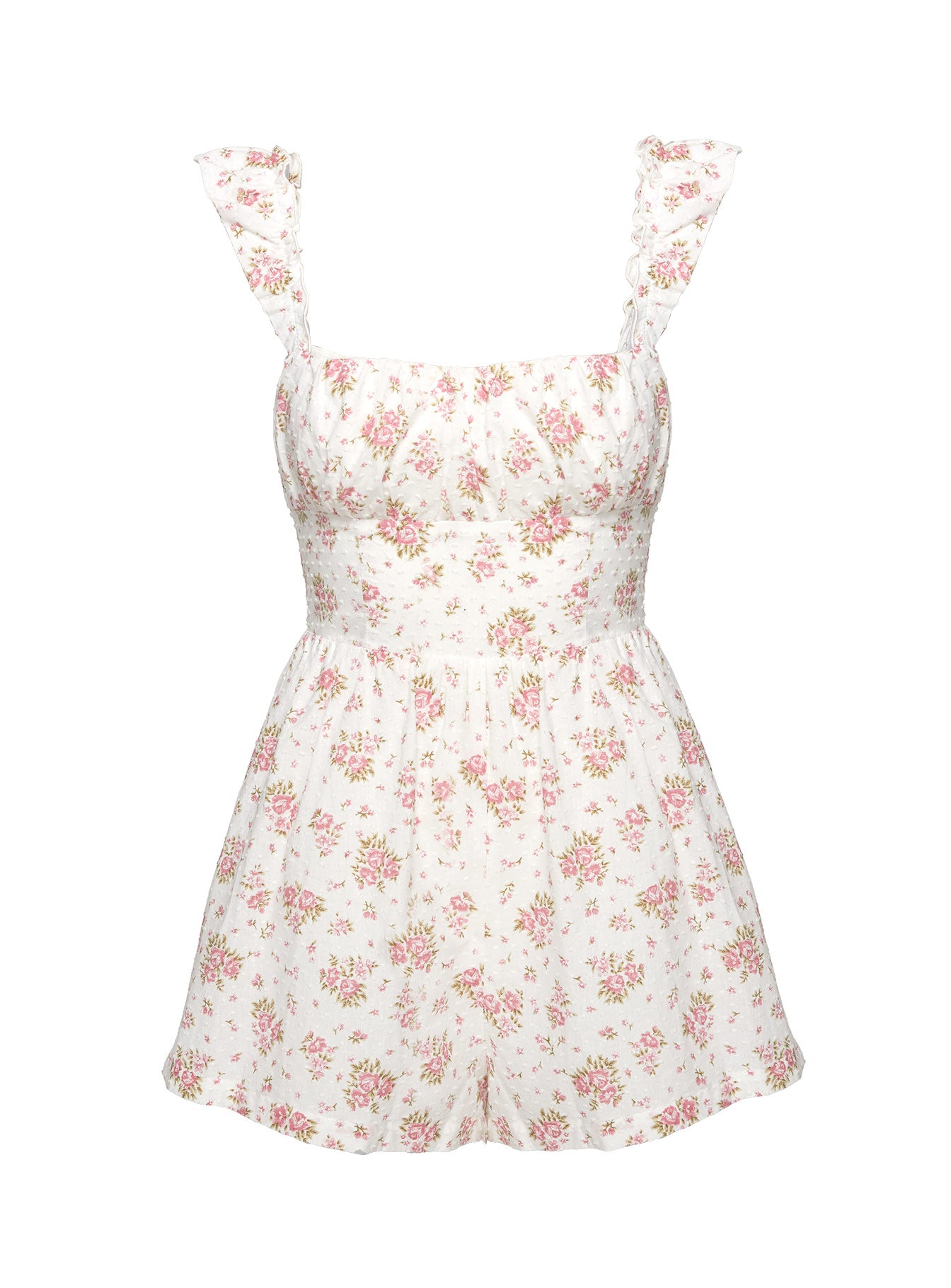 Fusili Romper White Floral、mySite、solidvoid