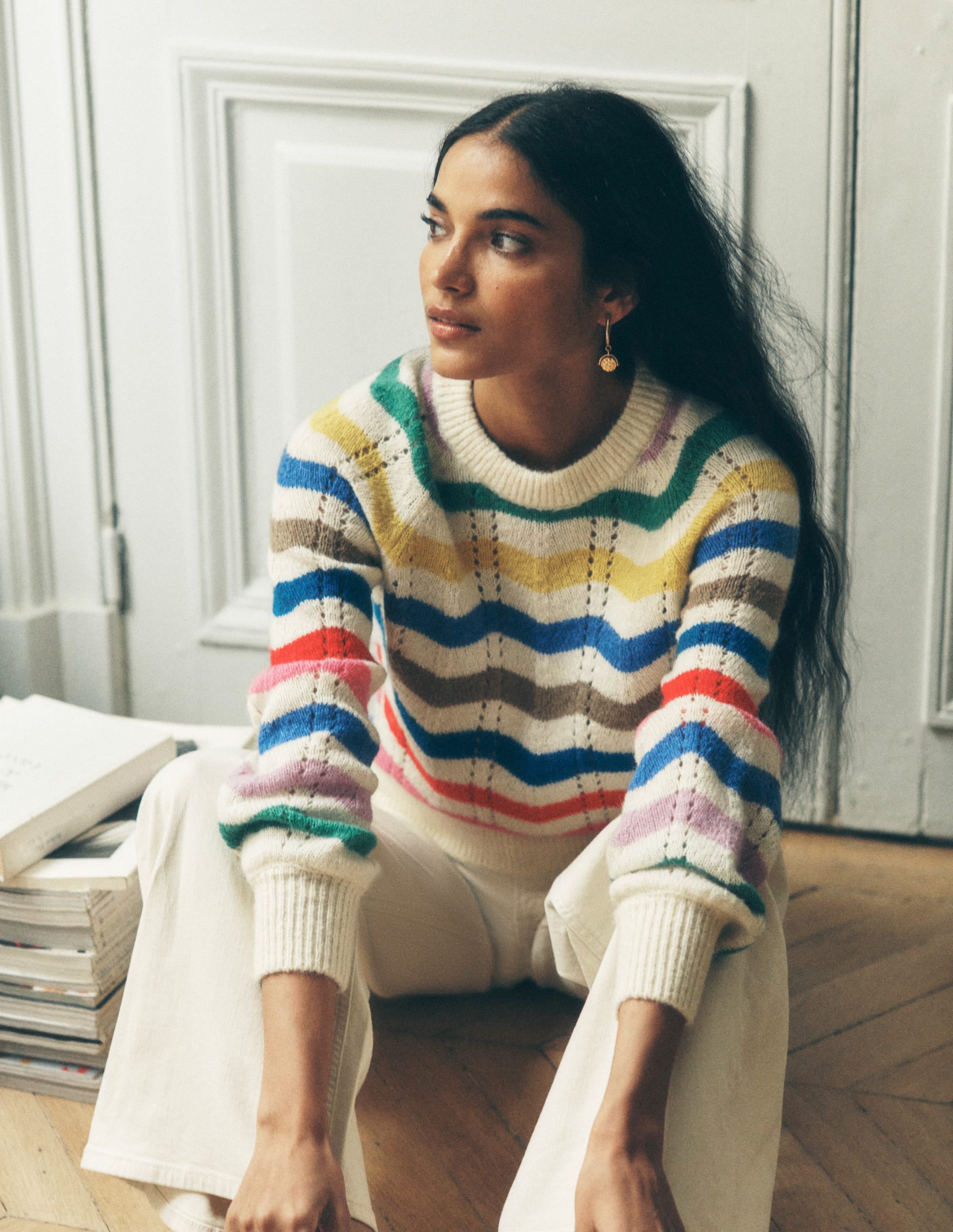  Alice Fluffy Raglan Sweater-Rainbow Wave、mySite、ashleygrahame