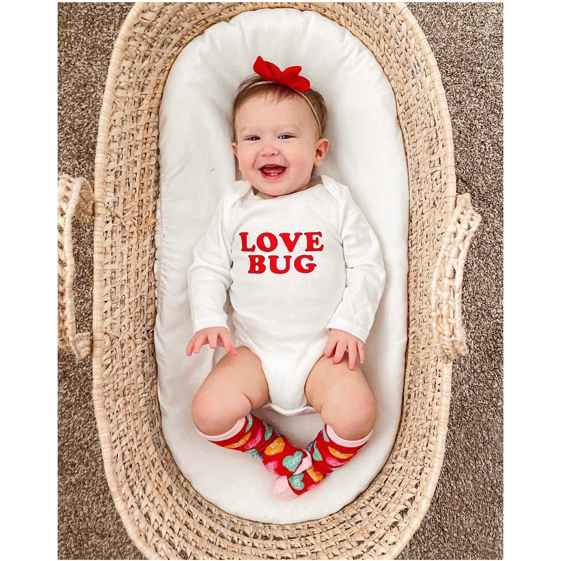 Love Bug - Long Sleeve Bodysuit - Red、mySite、g9winljtr