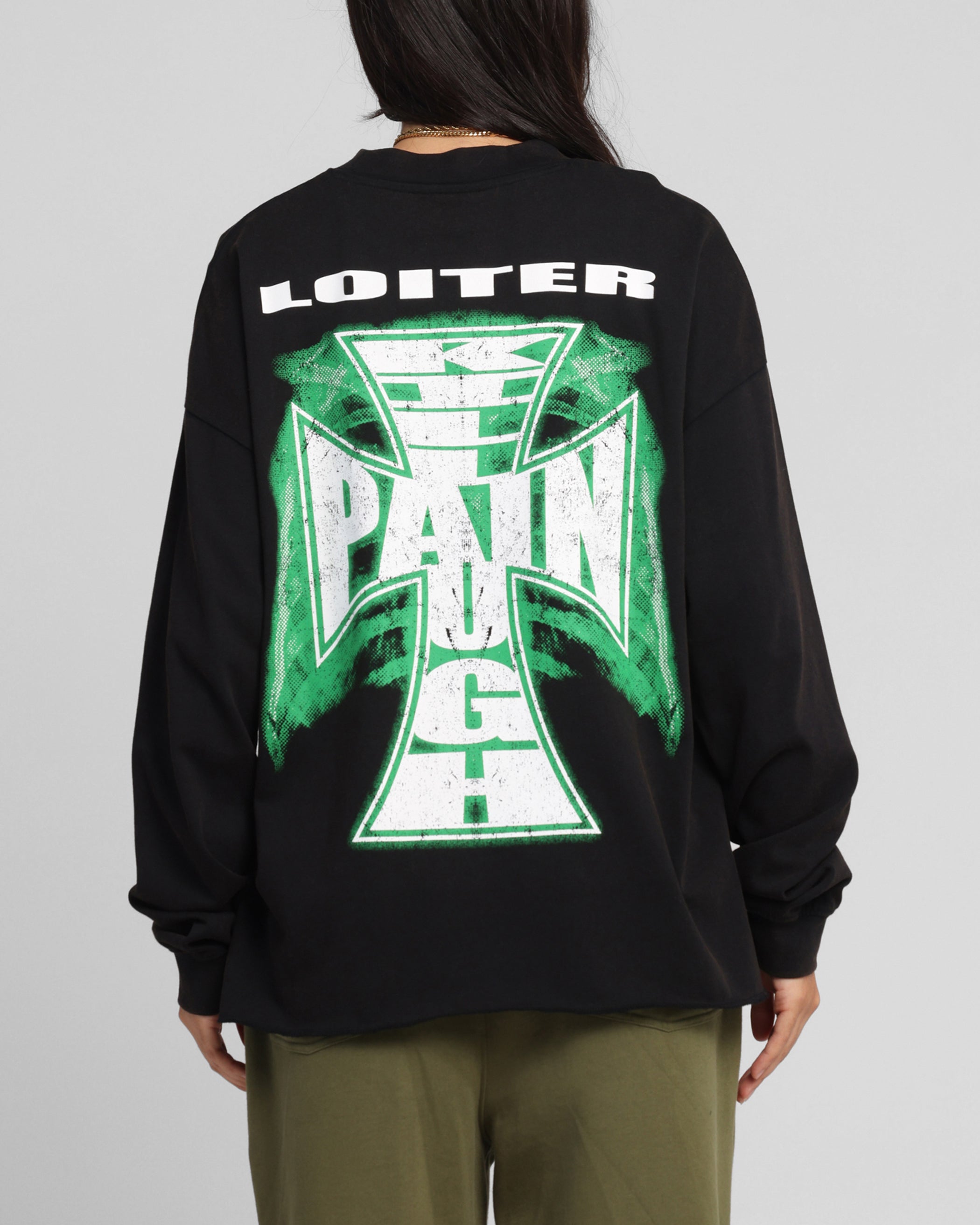 Loiter Liberty Long Sleeve T-Shirt Vintage Black、mySite、zt4zffjzw