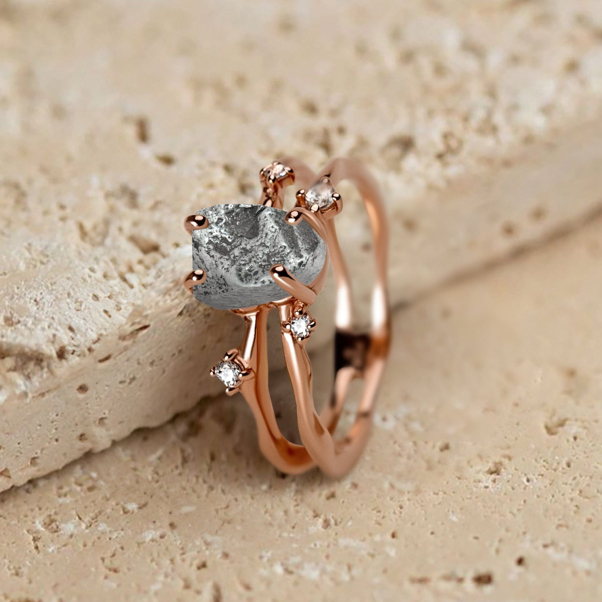 Raw Crystal Ring - Flow Meteorite、mySite、hinf8tx79