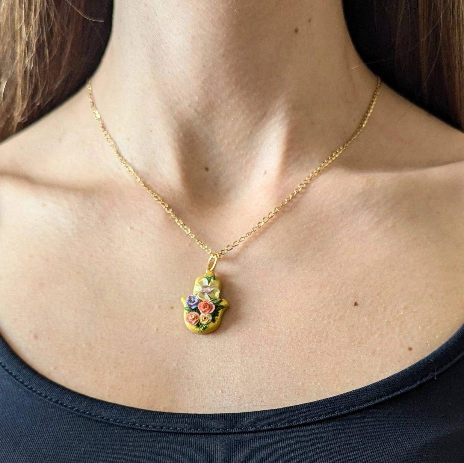 Nisan Floral Hamsa Necklace、mySite、topwebapps