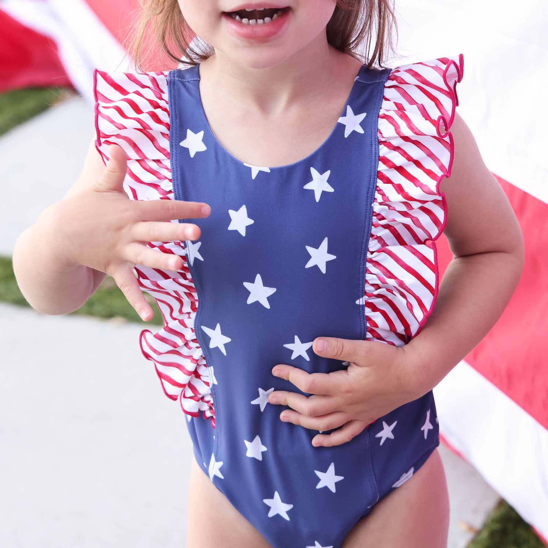  Double Ruffle One Piece | Star-Spangled Summer、mySite、layawaytickets