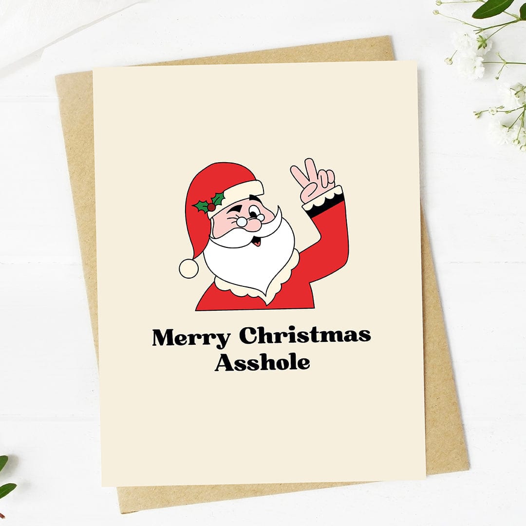  Merry Christmas Asshole Santa Card、mySite、ghnorth