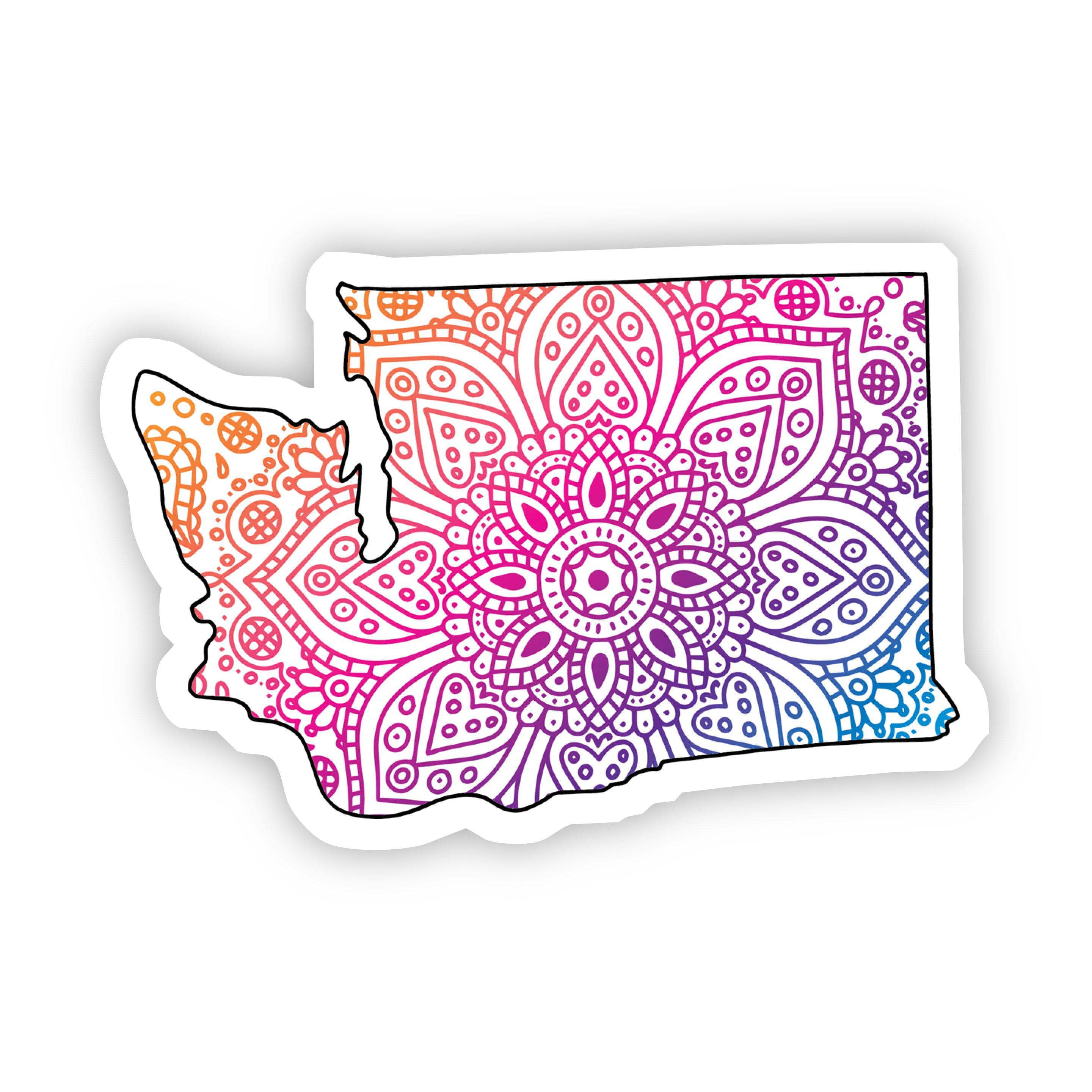  Washington Mandala Pattern Sticker、mySite、elrpsem3k
